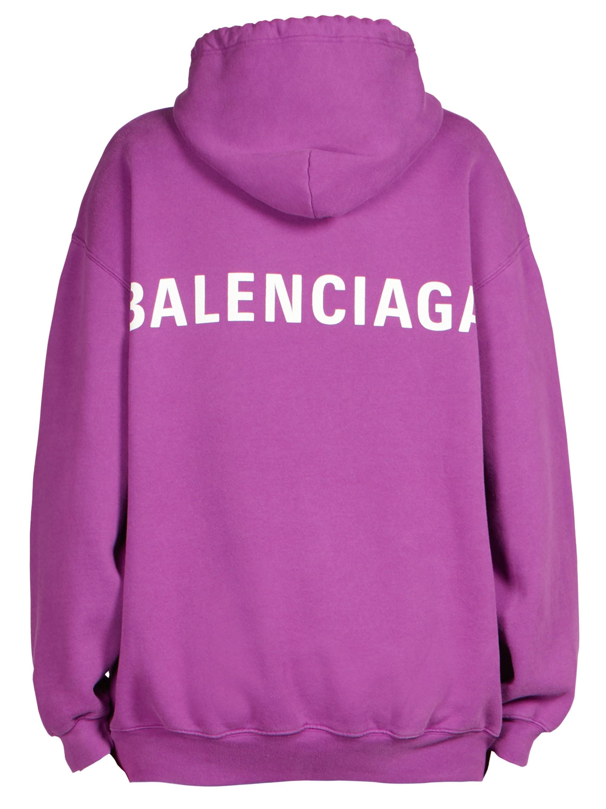 balenciaga hoodie purple