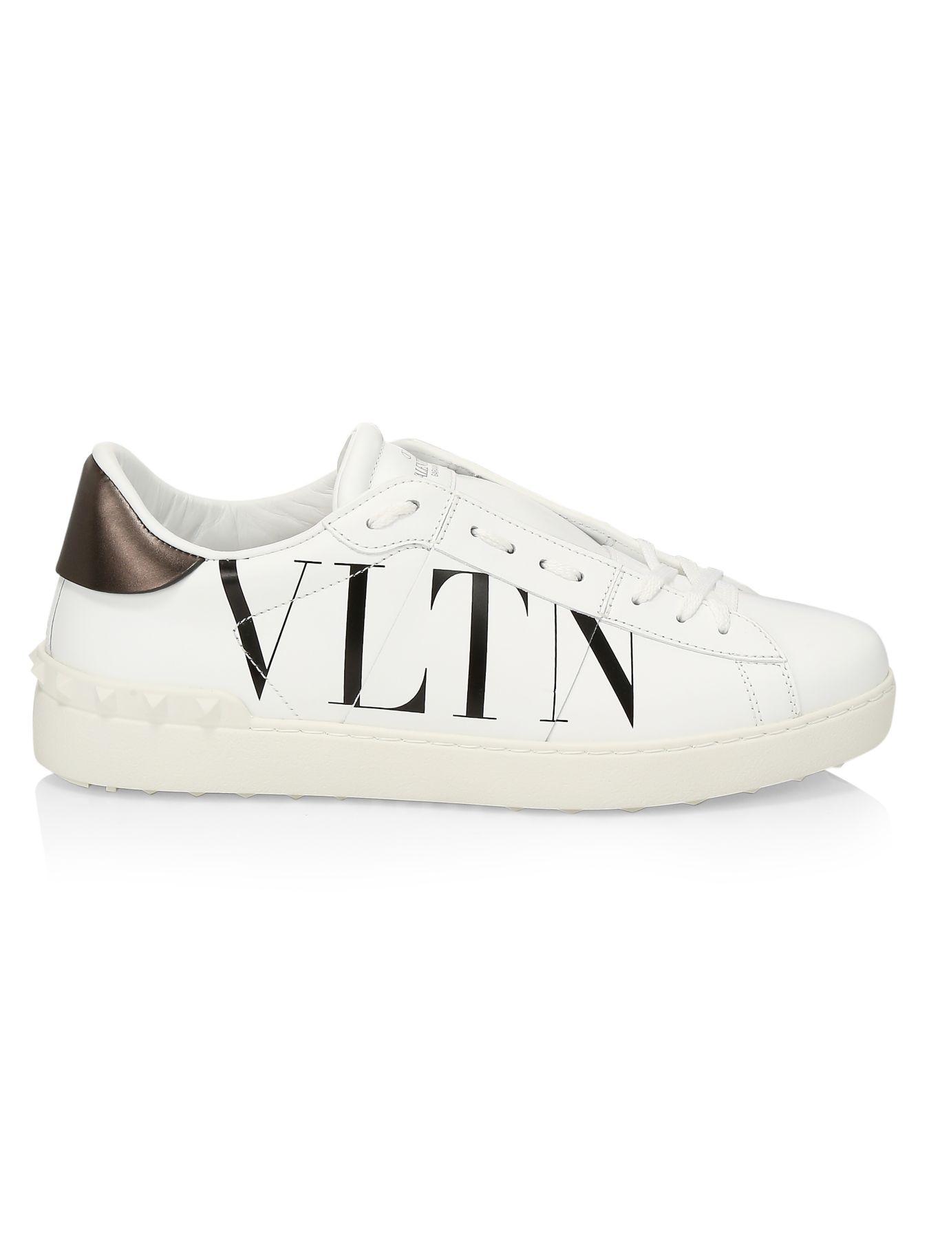 Valentino Logo Leather Low-top Sneakers in White for Men - Save 68% - Lyst