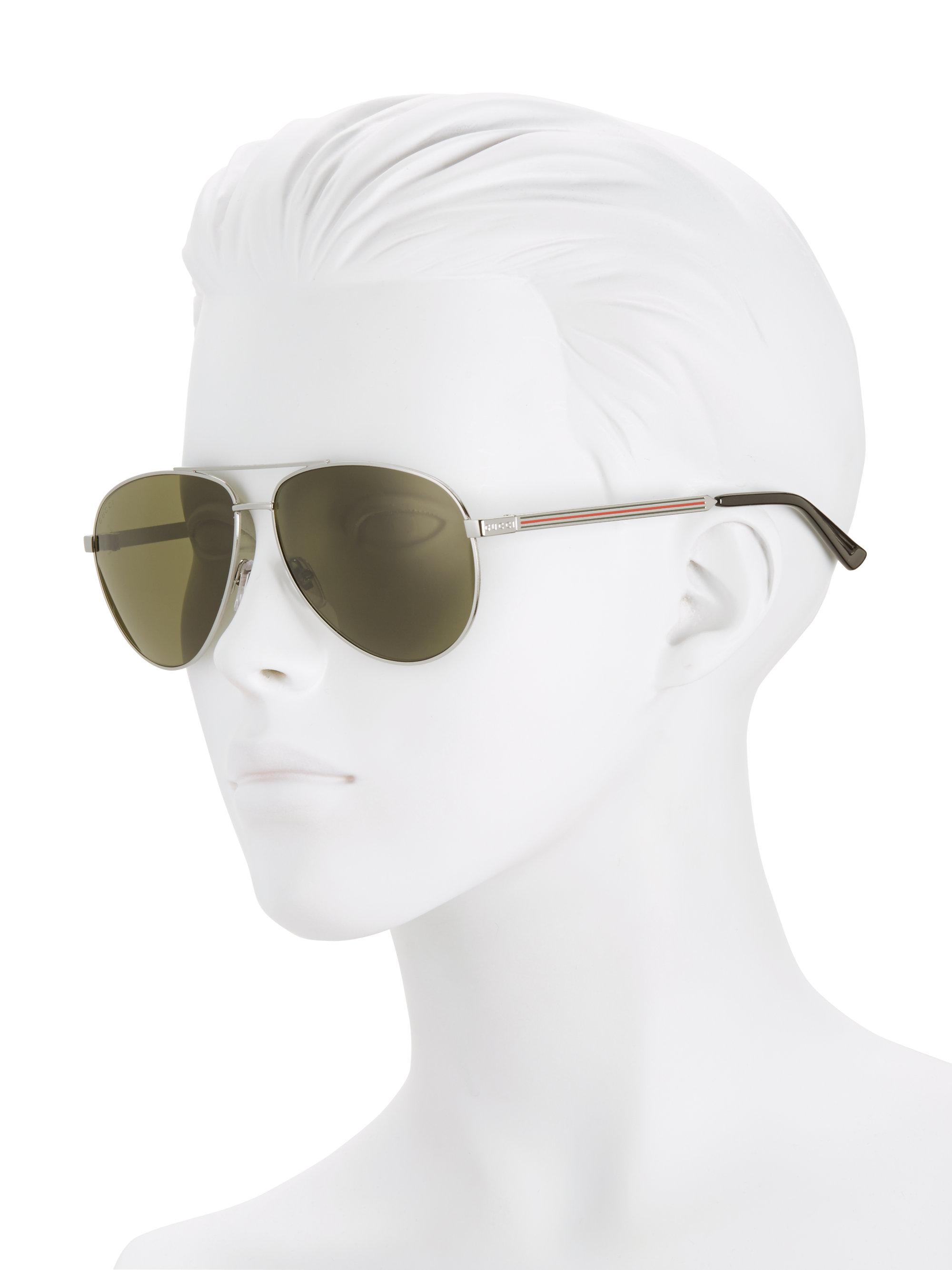 gucci 61mm aviator sunglasses