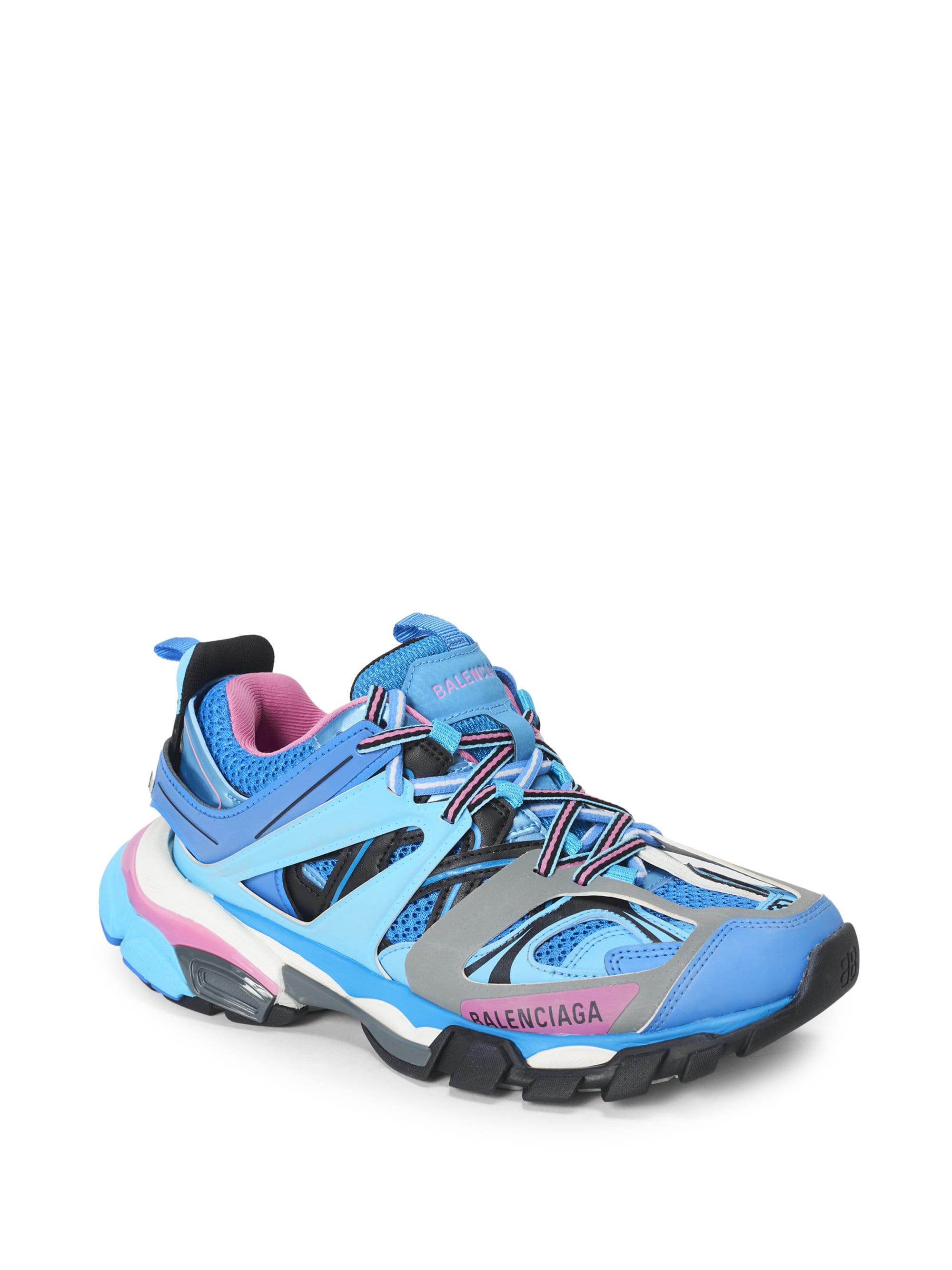 Balenciaga Track Low-top Trainers in Blue/Pink (Blue) | Lyst