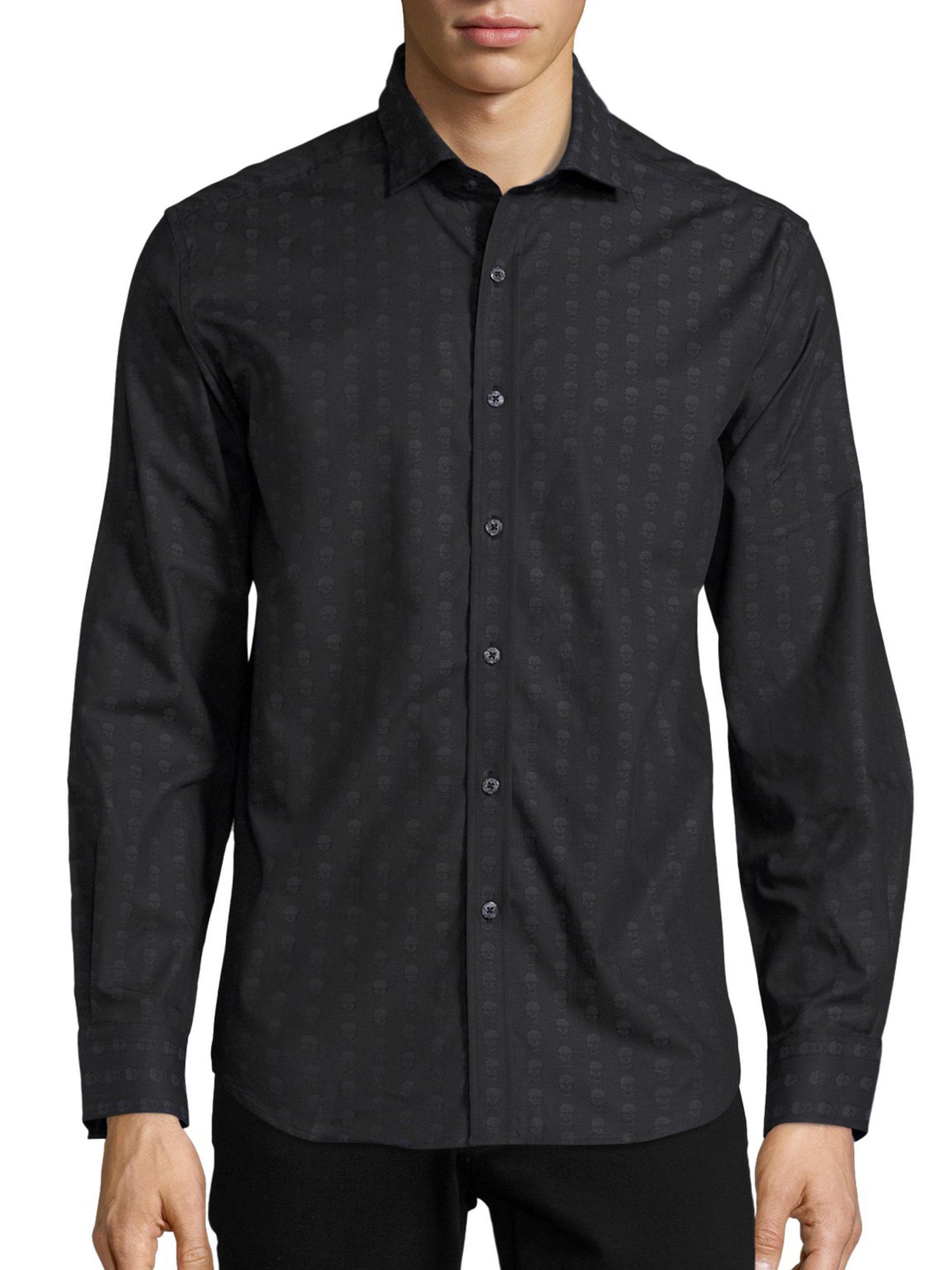 Robert Graham Skull Print Cotton Shirt 