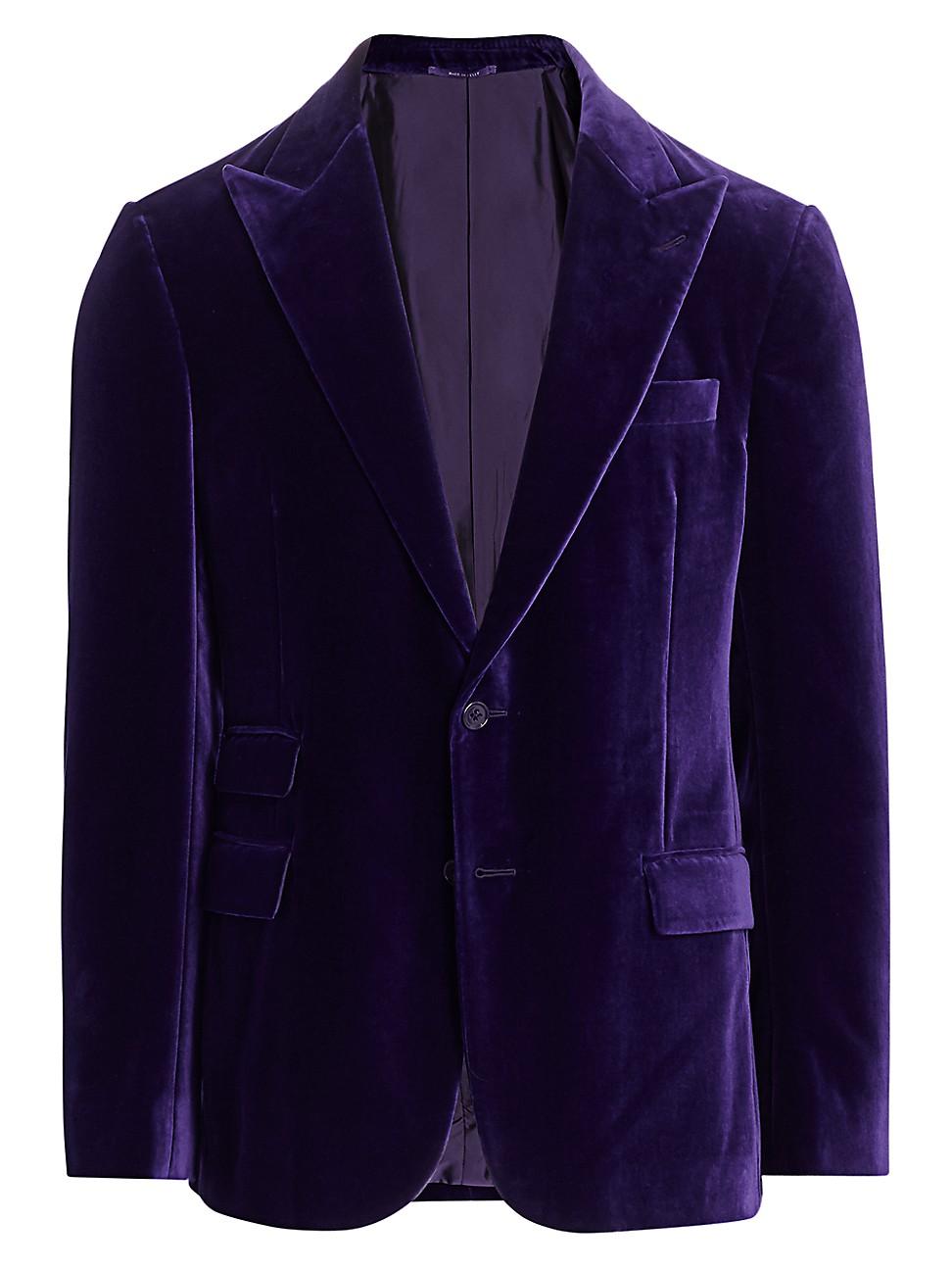 Ralph Lauren Purple Label Basic Cotton Velvet Jacket in Blue for Men Lyst