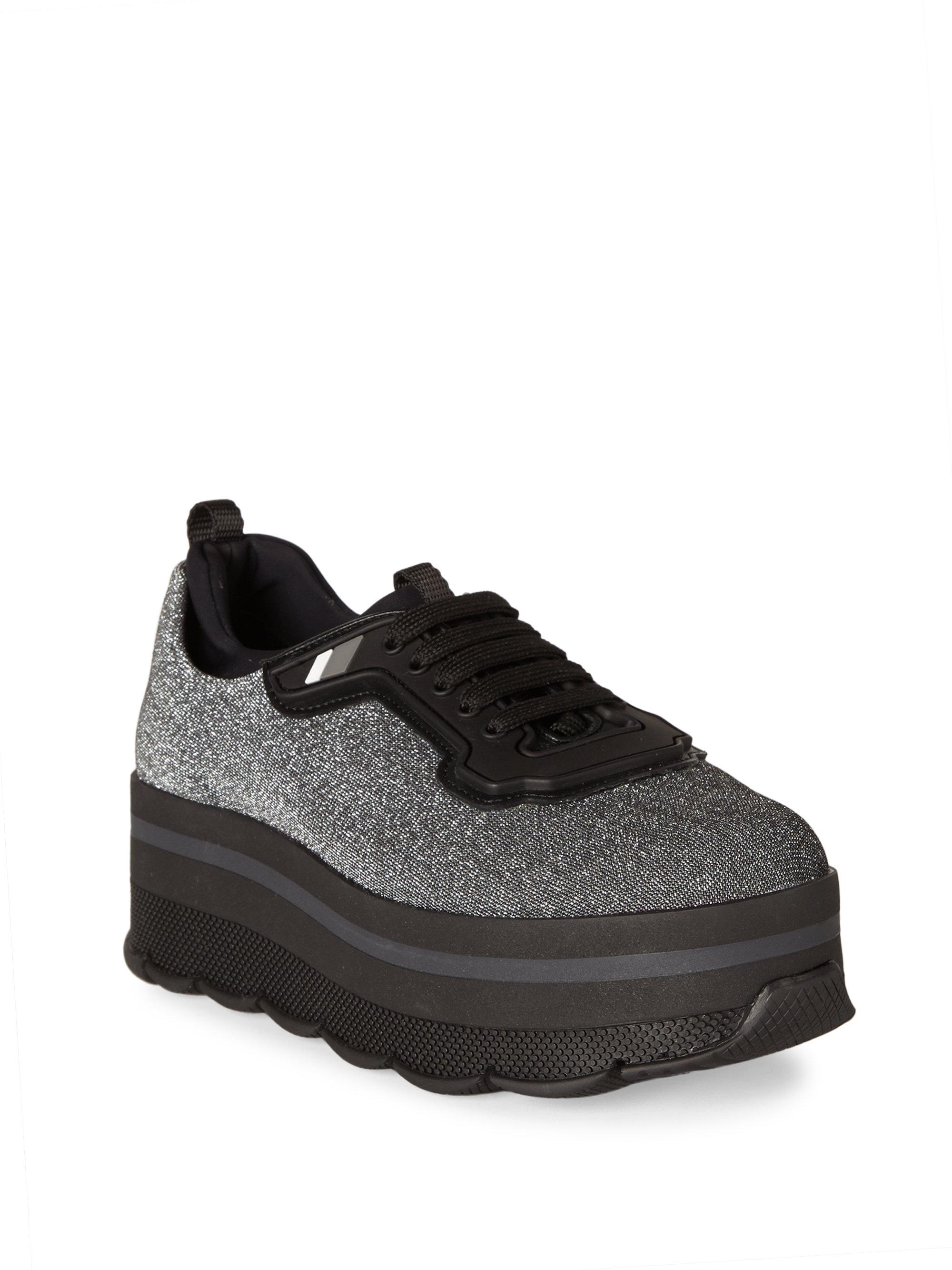 prada platform sole sneakers