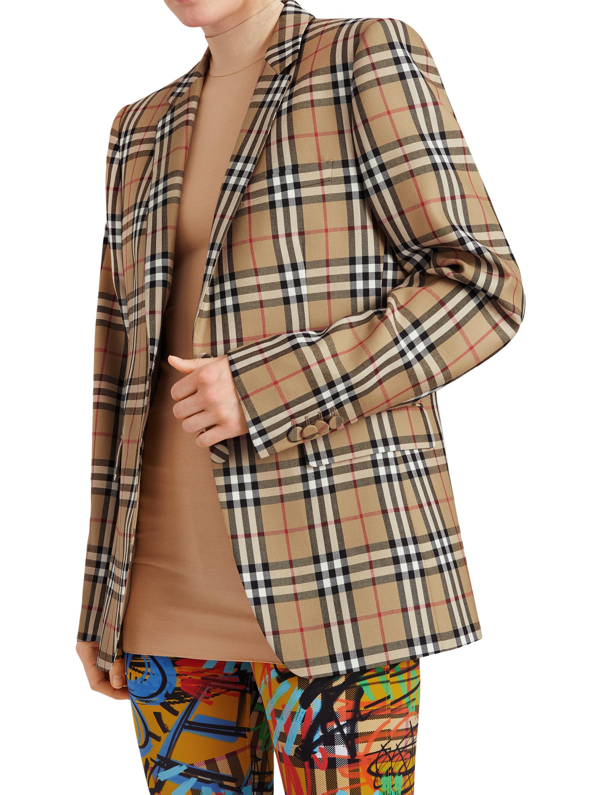 burberry plaid blazer