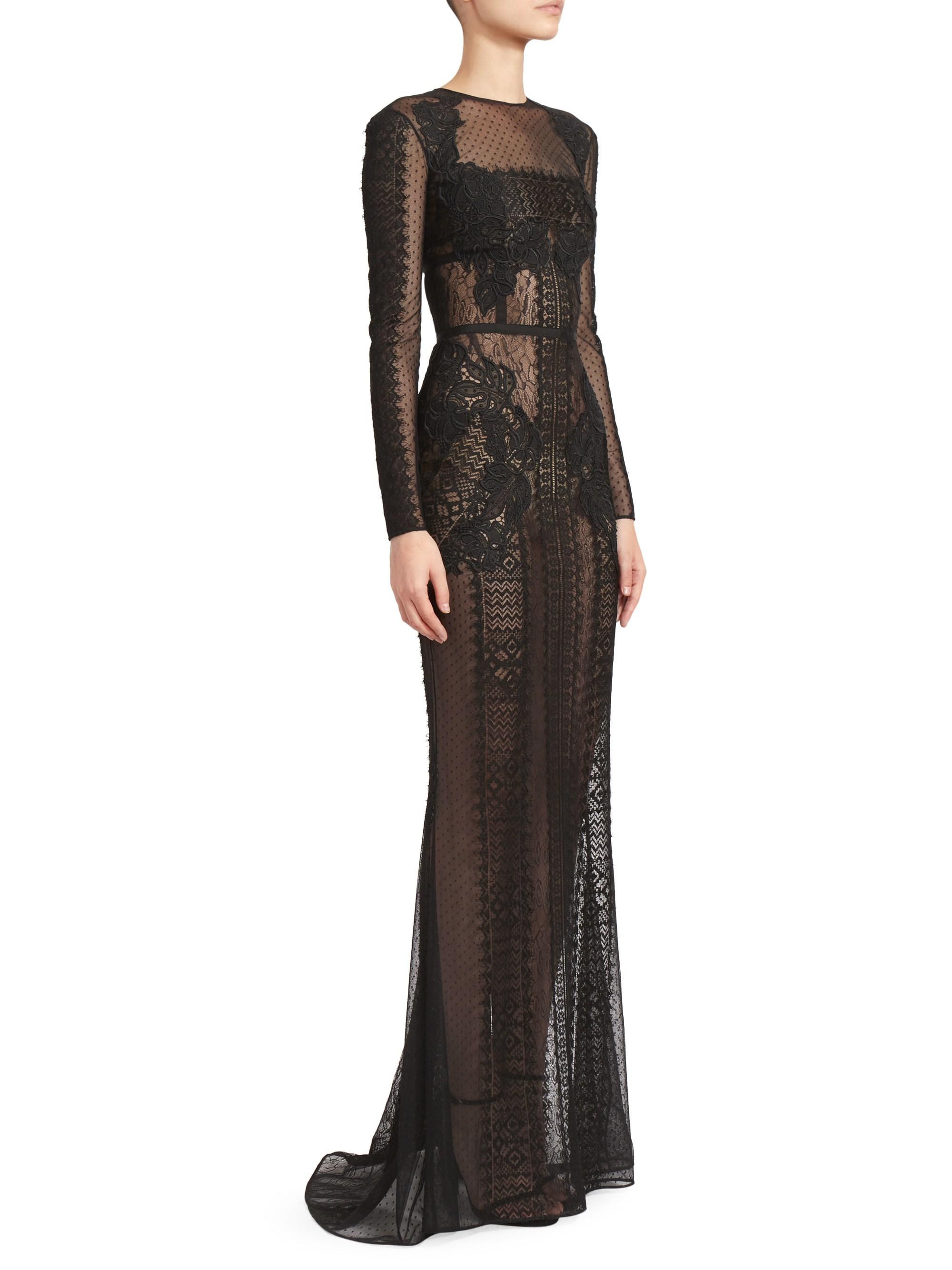 Zuhair Murad Lace Mermaid Gown in Black - Lyst