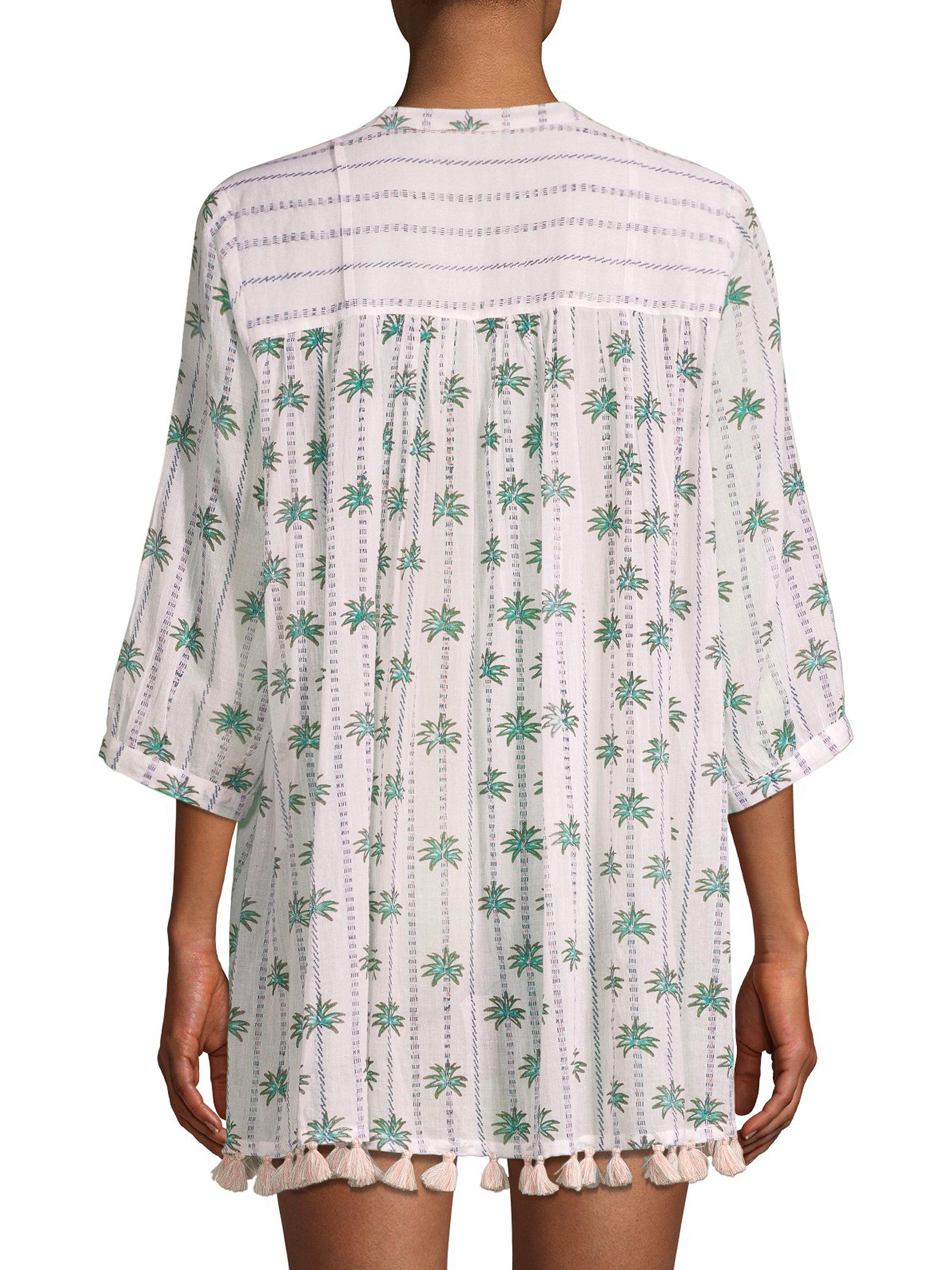 Roberta Roller Rabbit Neapolitan Archipelago Palm Tree Tunic In Green Lyst