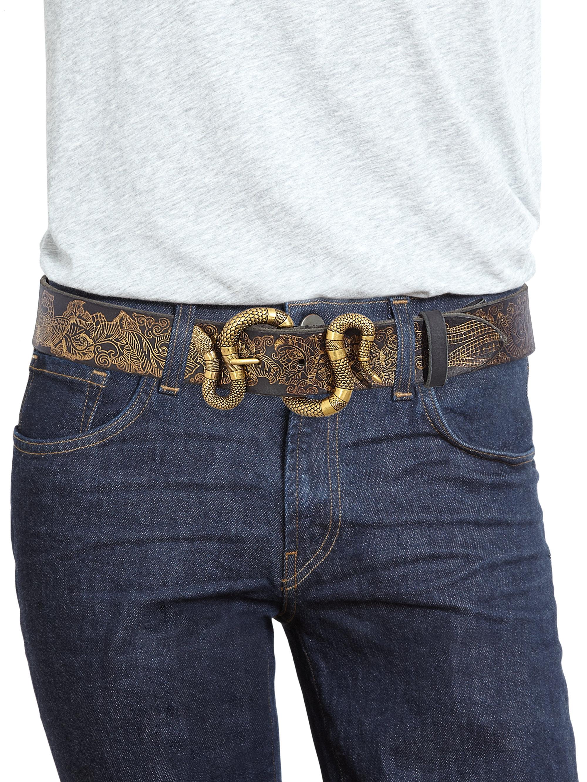 mens gucci belt snake