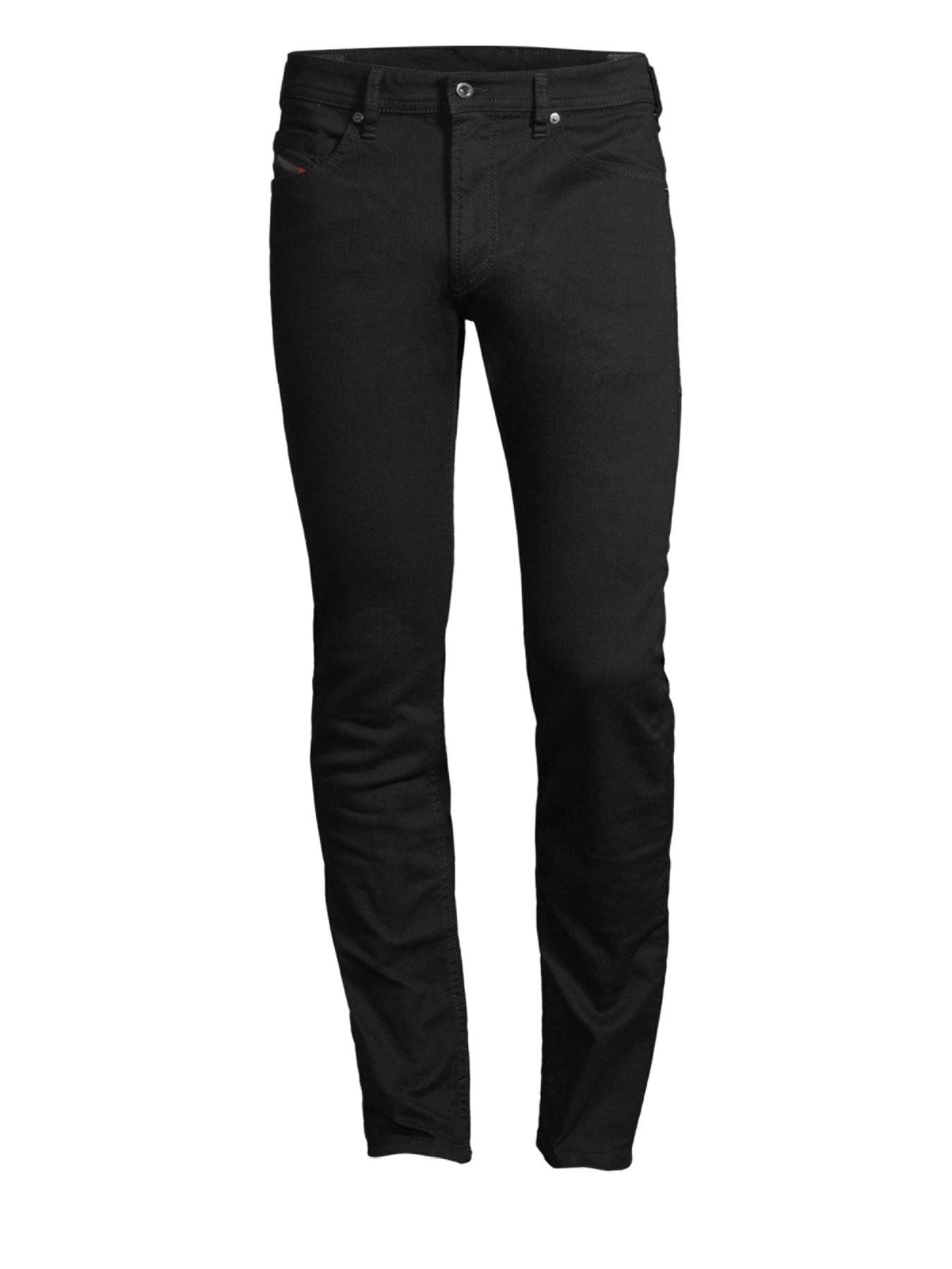 DIESEL Denim Thommer Slim-fit Jeans in Black for Men - Lyst