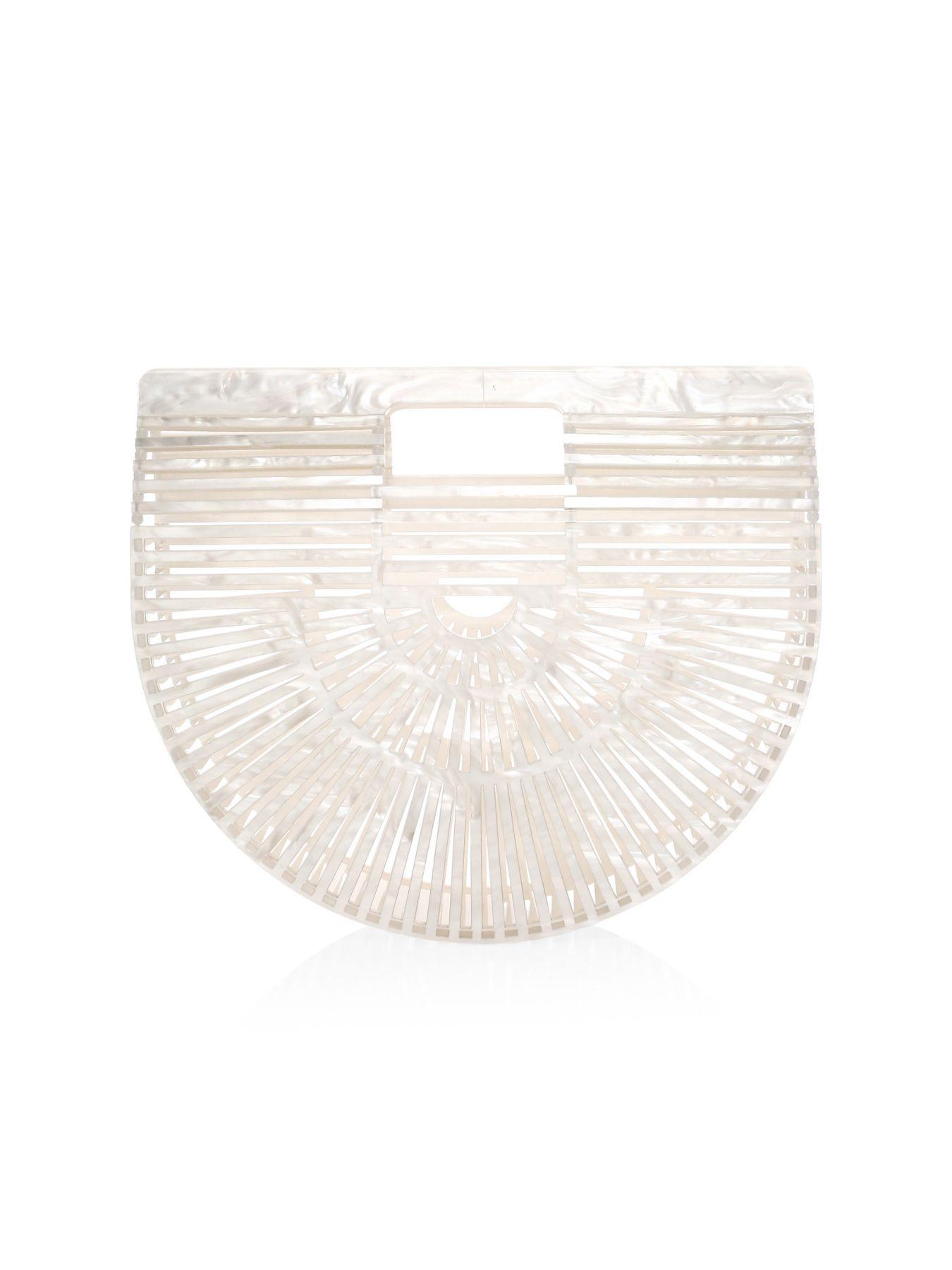 Cult Gaia Synthetic Small Acrylic Ark Bag in Pearl (White) - Save 76% ...