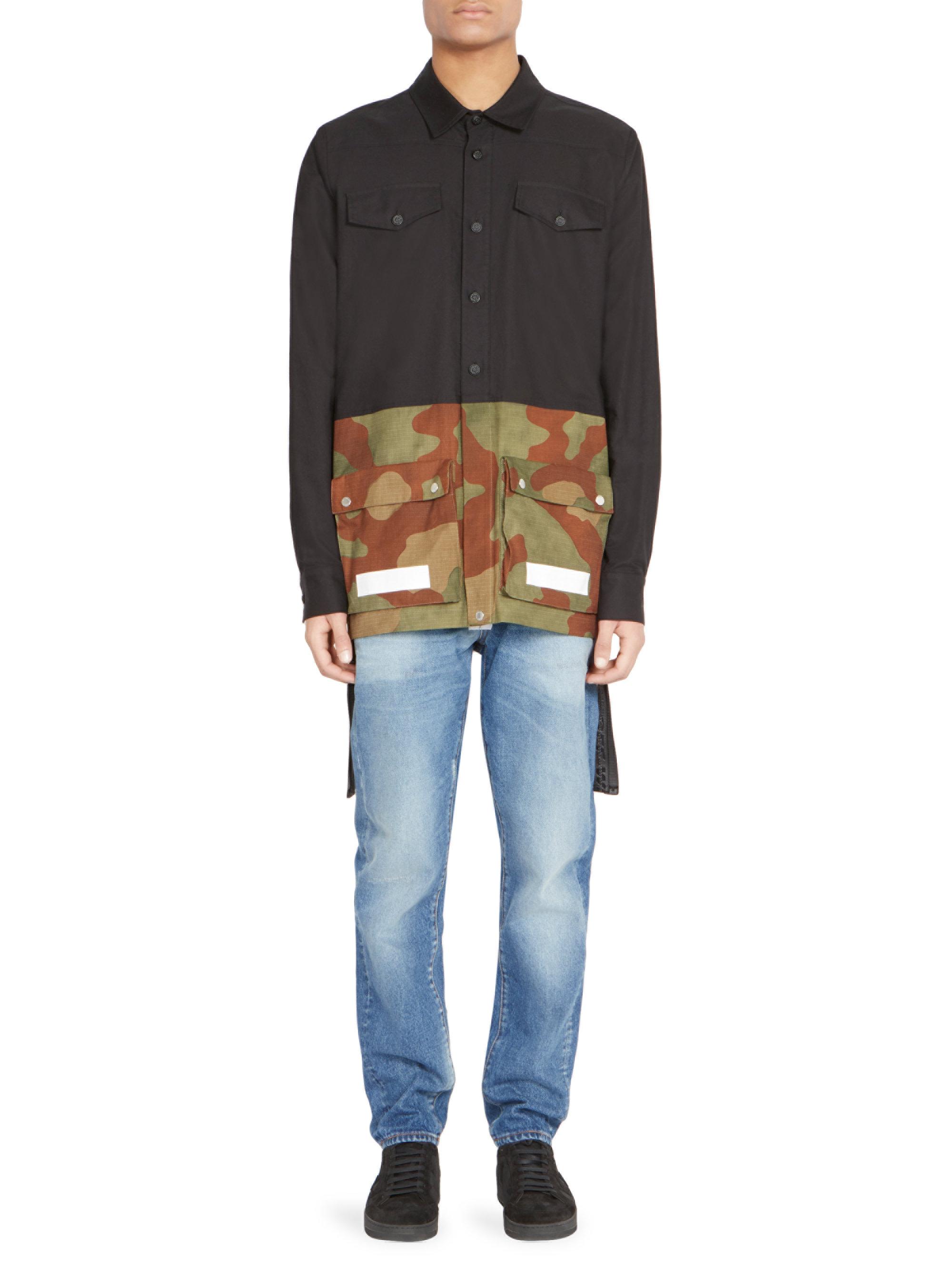 Download Off-White c/o Virgil Abloh Cotton Split Camo Button-down ...