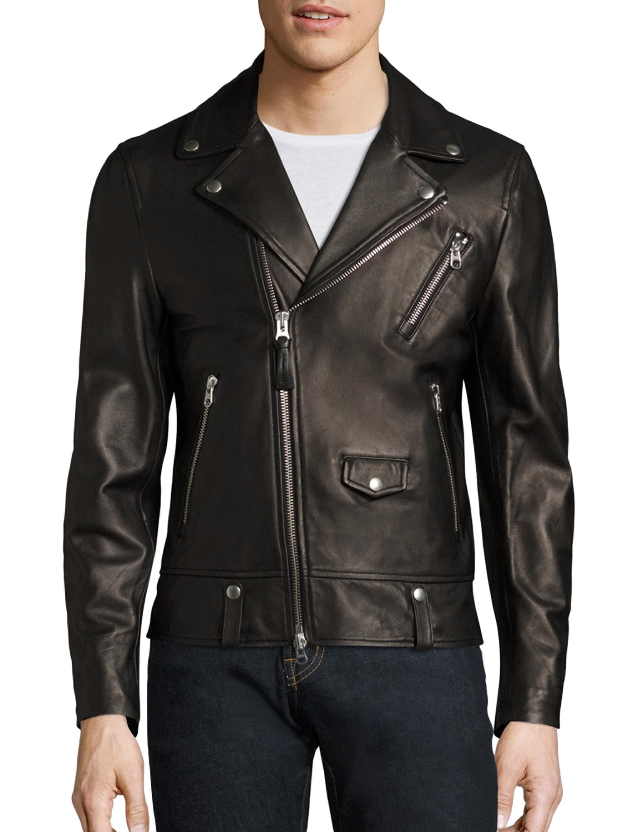 Mackage Fenton Leather Moto Jacket in Black for Men - Lyst