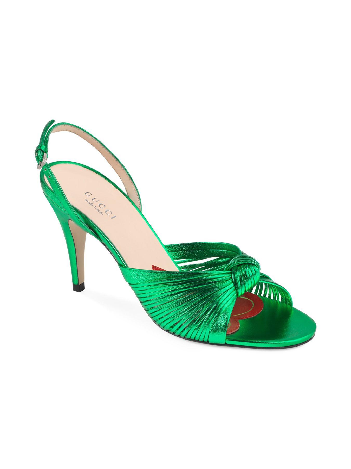 gucci green heels