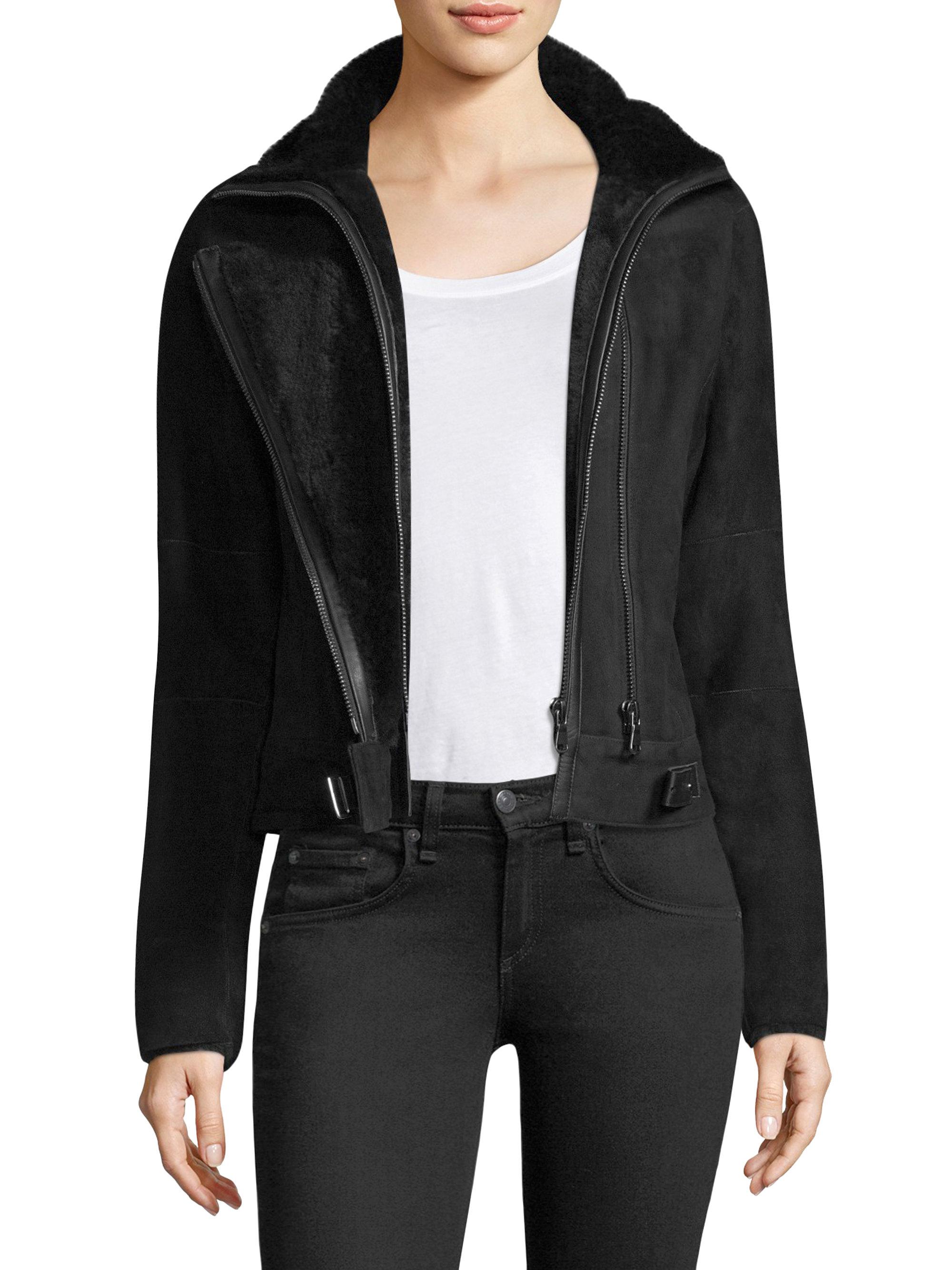 Leather Camilla Shearling Jacket 