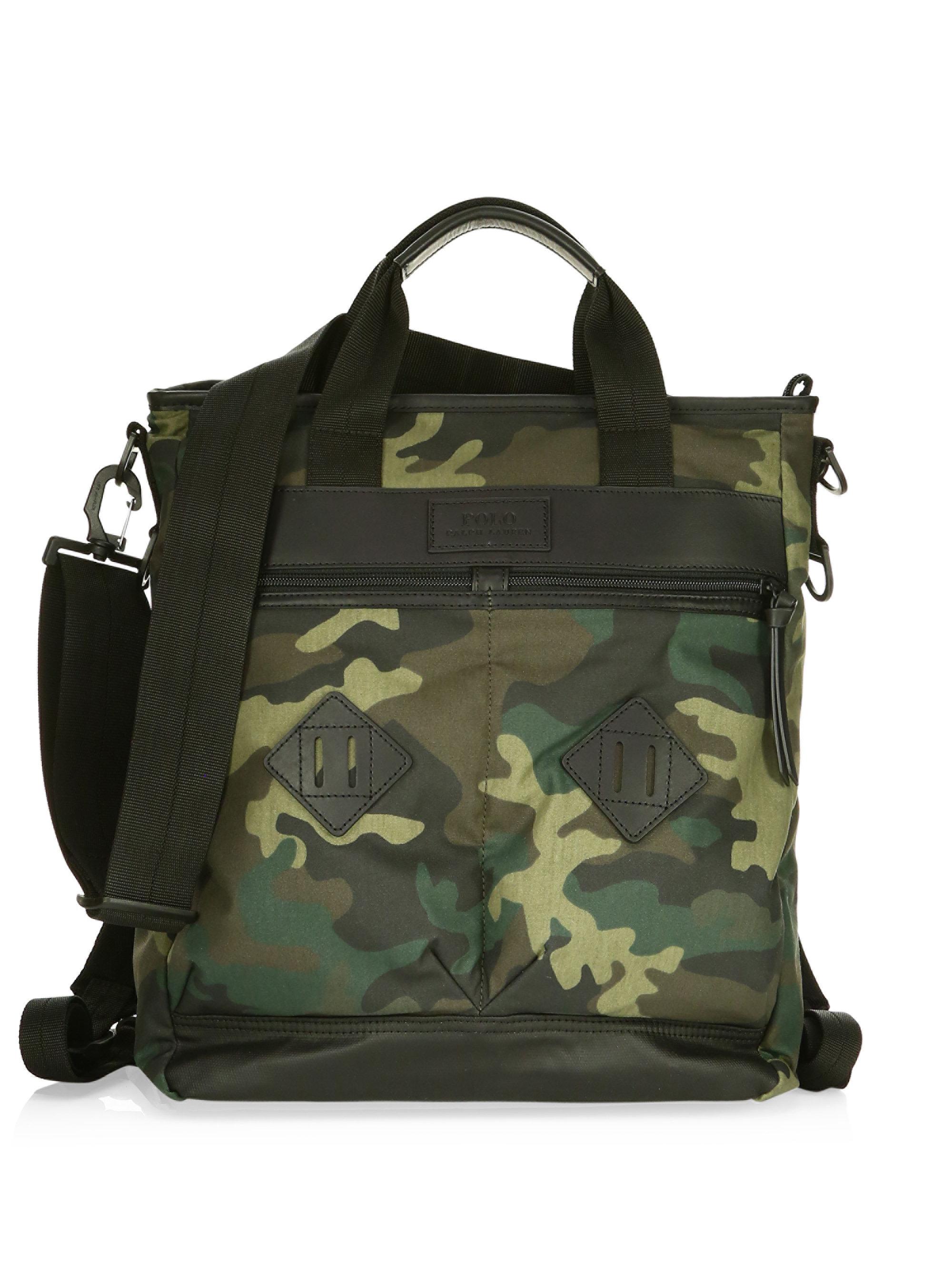 ralph lauren camo tote bag