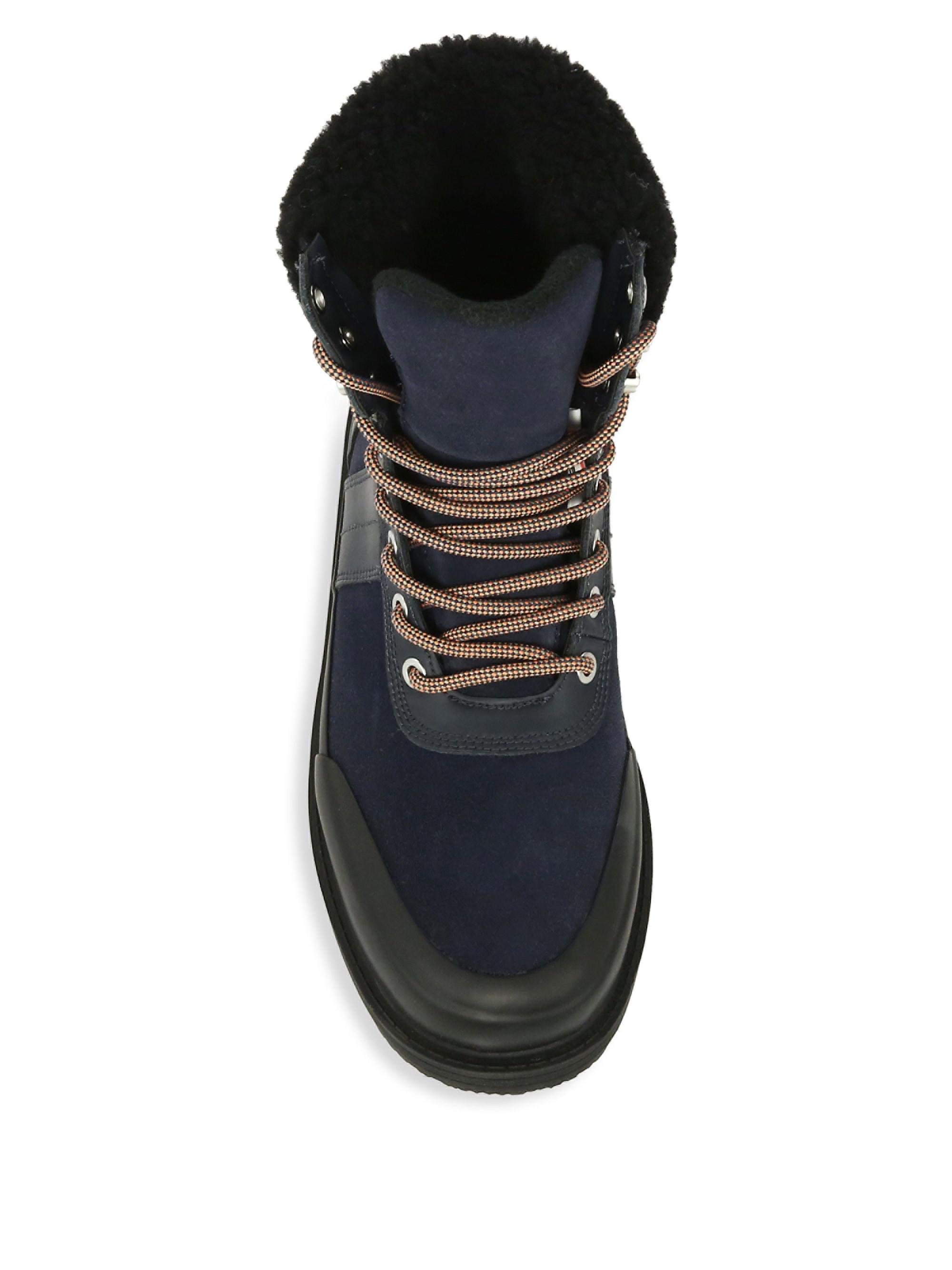 hunter insulated black leather hiker boots