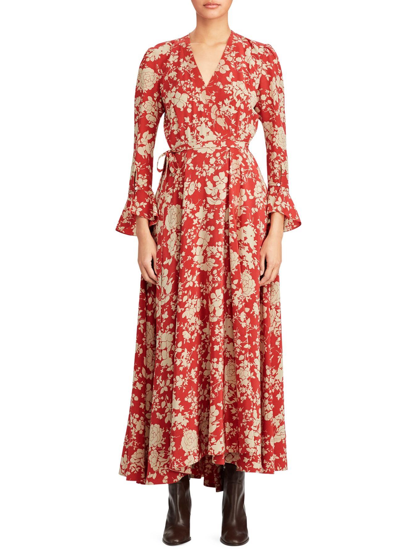 Aprender acerca 74+ imagen polo ralph lauren floral wrap dress ...