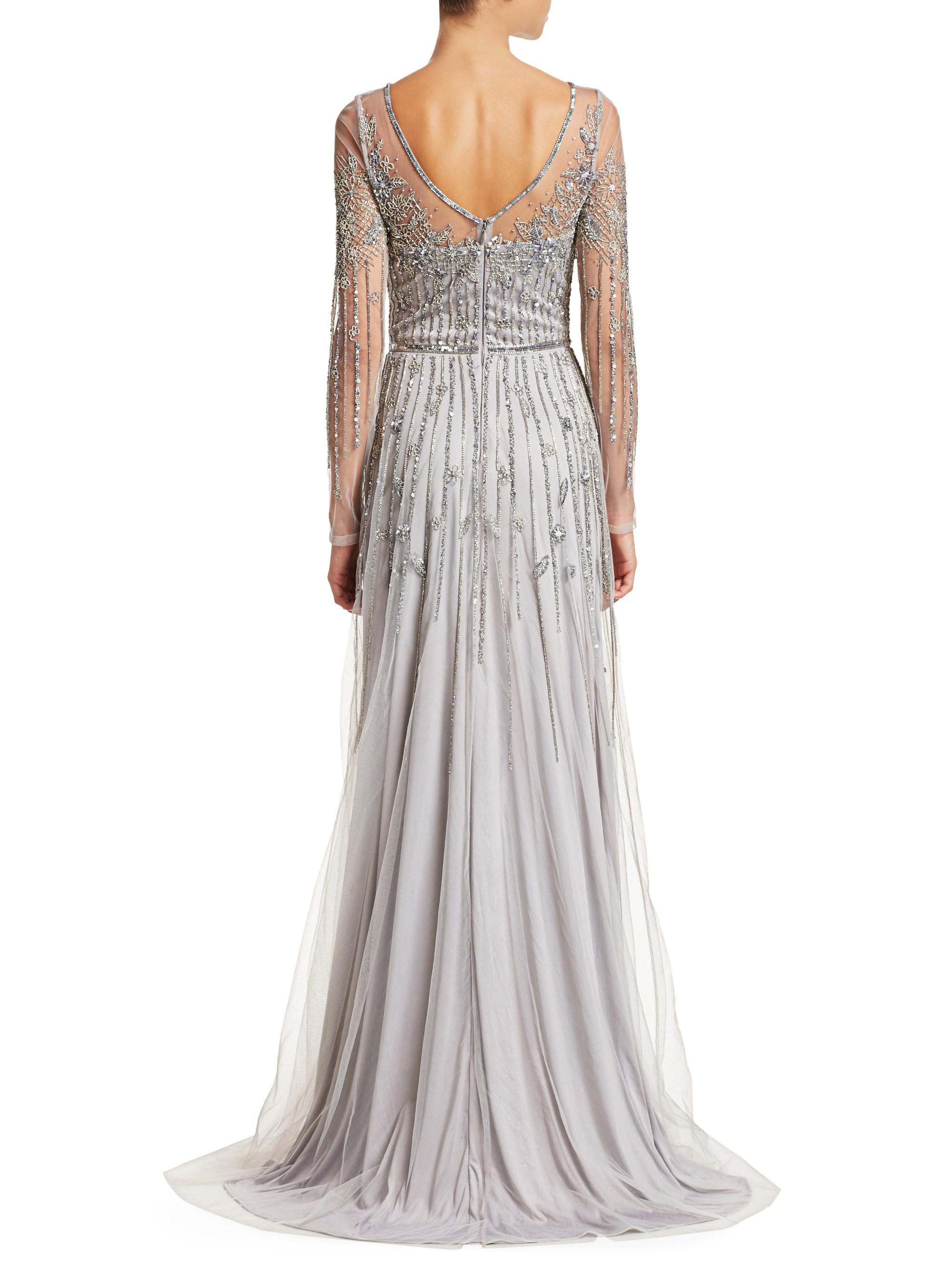 Theia embellished tulle gown Clearance