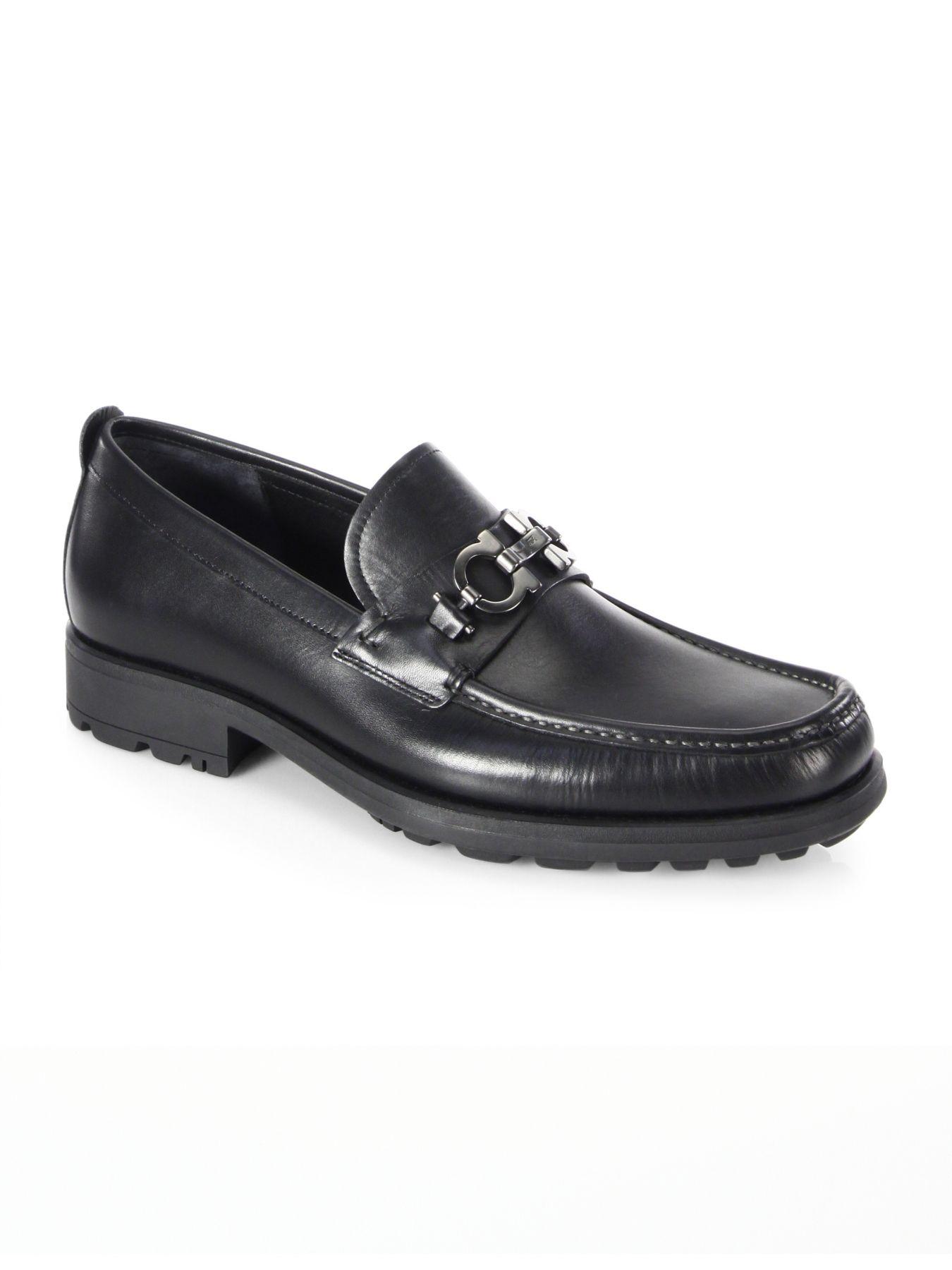 Ferragamo Leather David Bit Loafer in Black Leather (Black) for Men ...