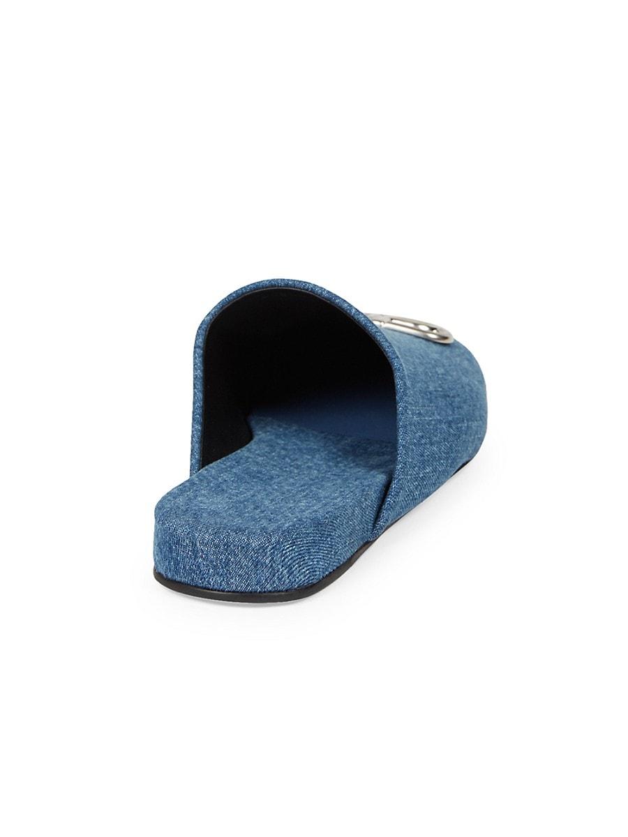 Balenciaga Bb Cosy Leather Mule in Blue for Men | Lyst