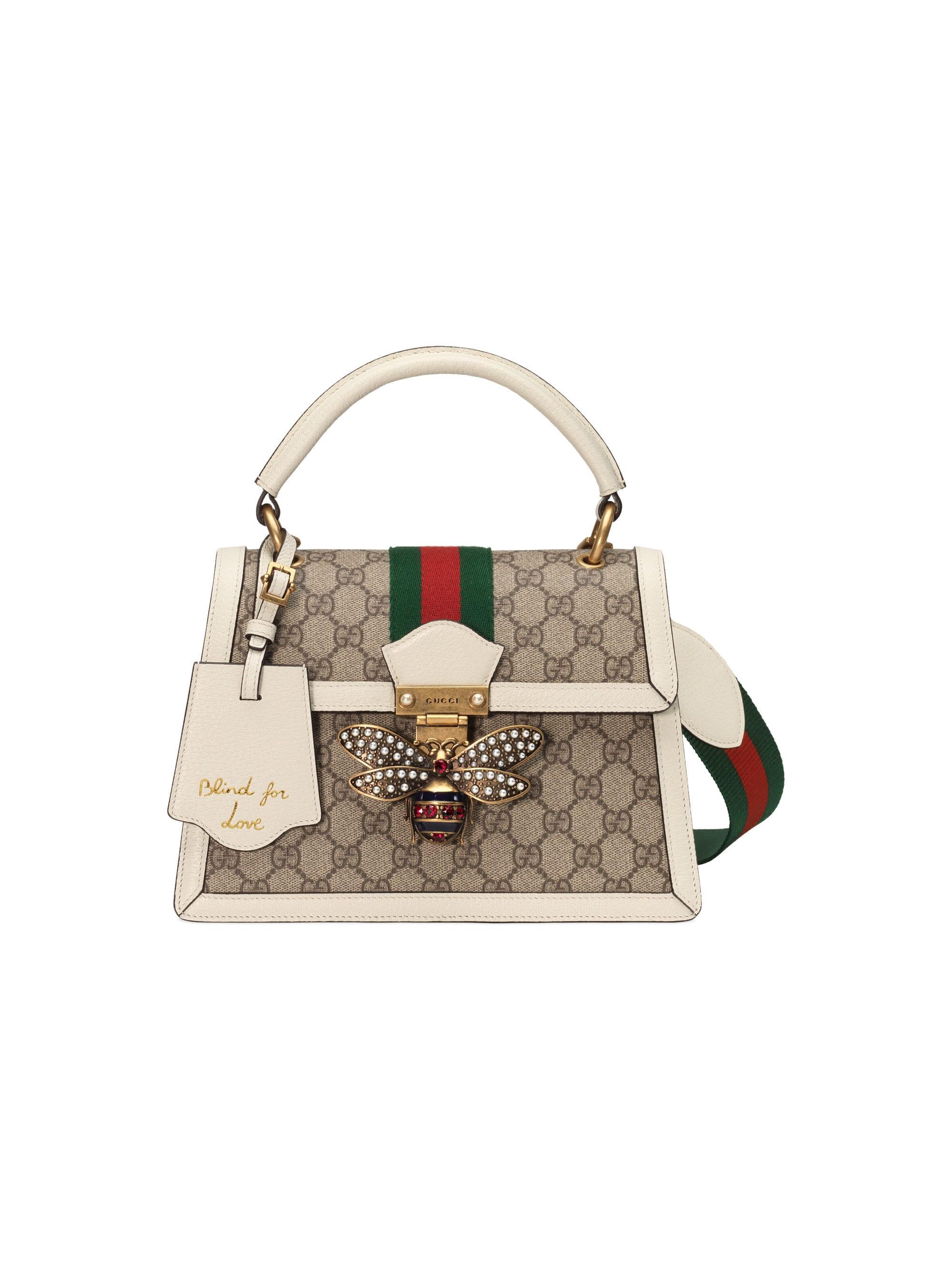 Gucci Monogram GG Queen White Hobo Bag