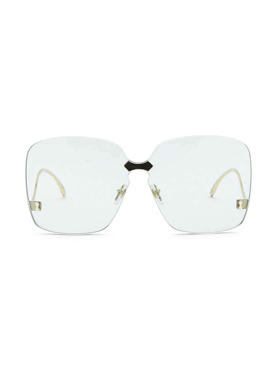 gucci 99mm rimless sunglasses