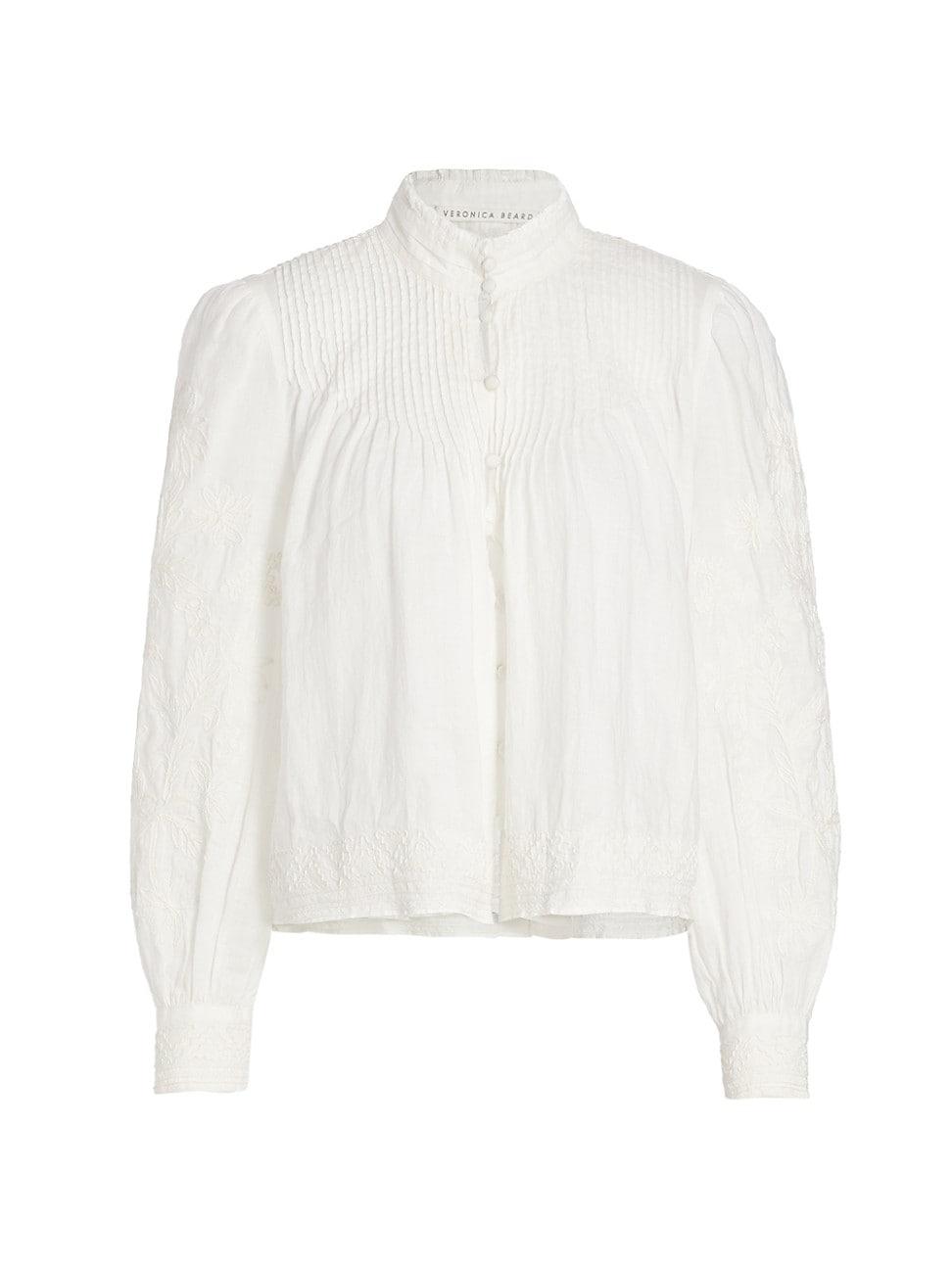 Veronica Beard Amandine Blouse in White | Lyst