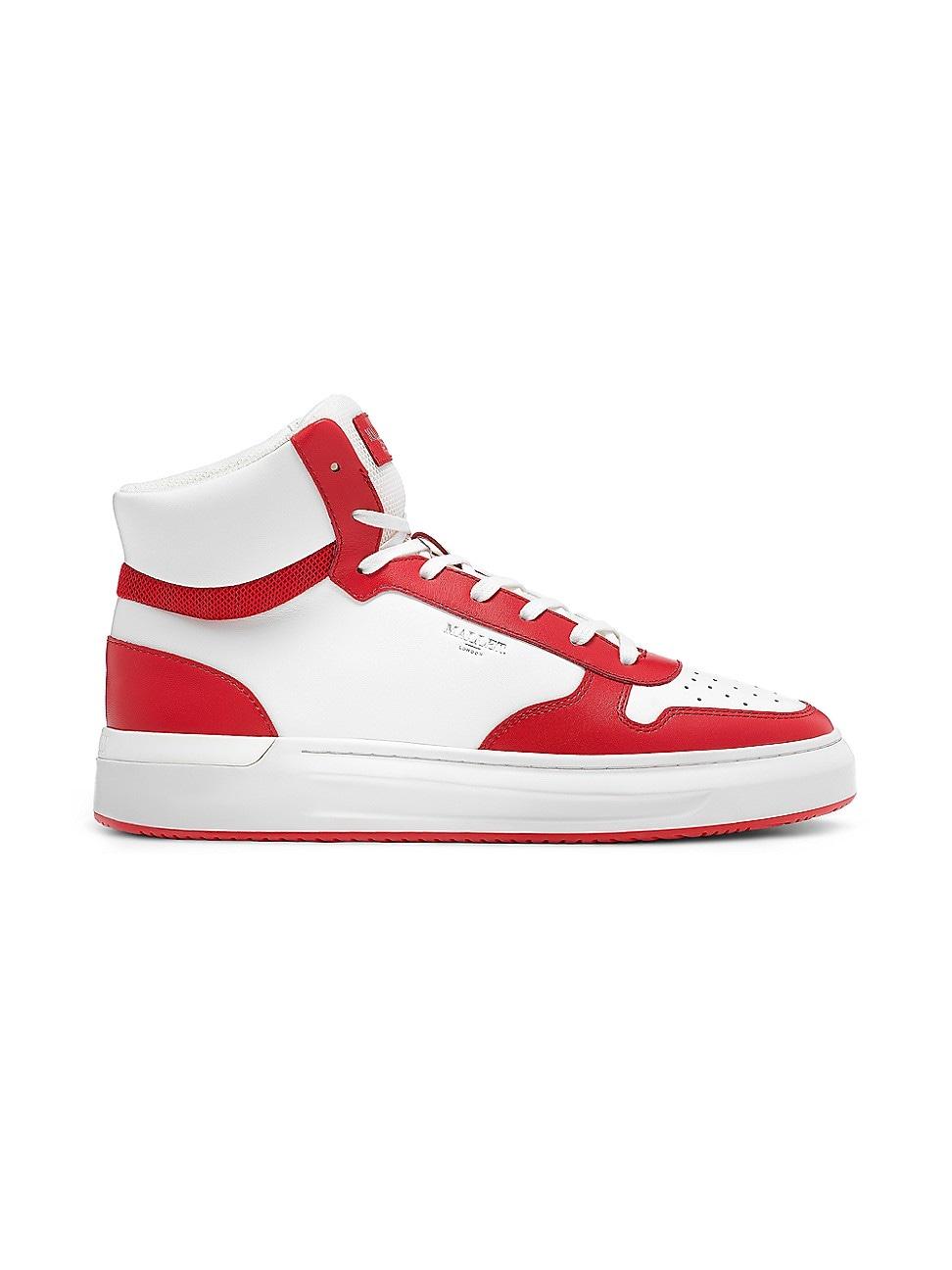 Mallet Hoxton Leather High-top Sneakers in Red for Men | Lyst