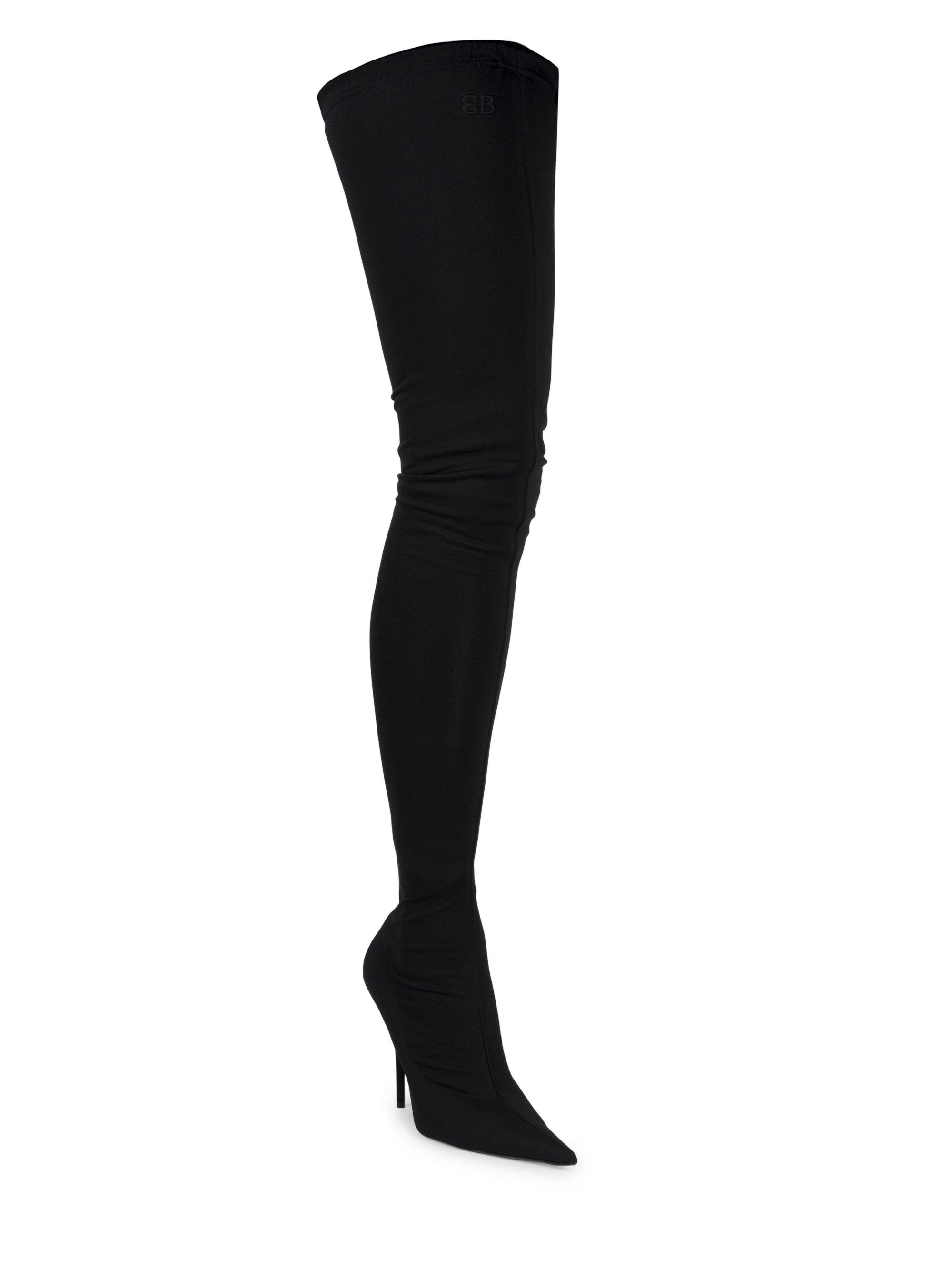 Balenciaga Sock Thigh High Boots in Black | Lyst
