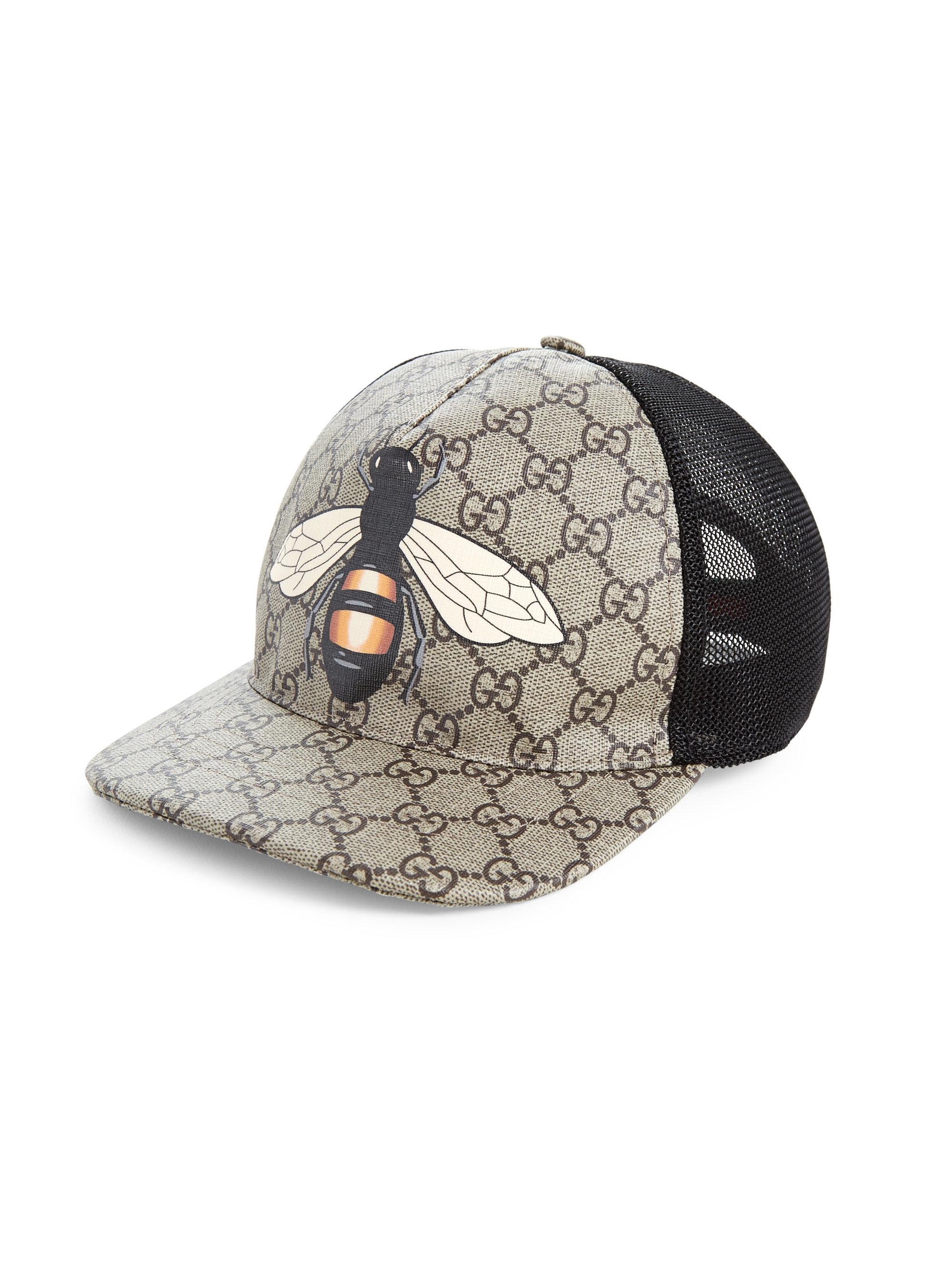 Gucci Canvas Bee Cap in Beige (Natural) for Men - Lyst