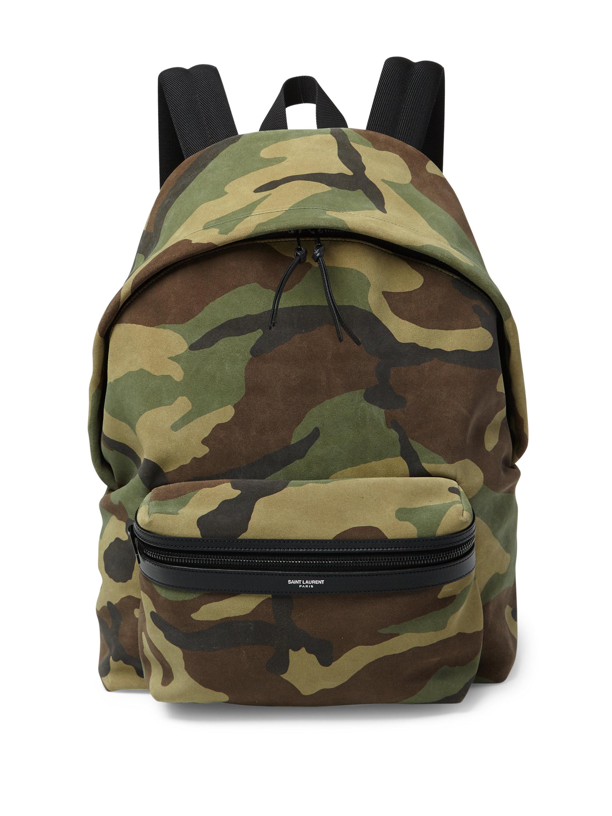Saint Laurent Camouflage Hunting Backpack for Men - Lyst