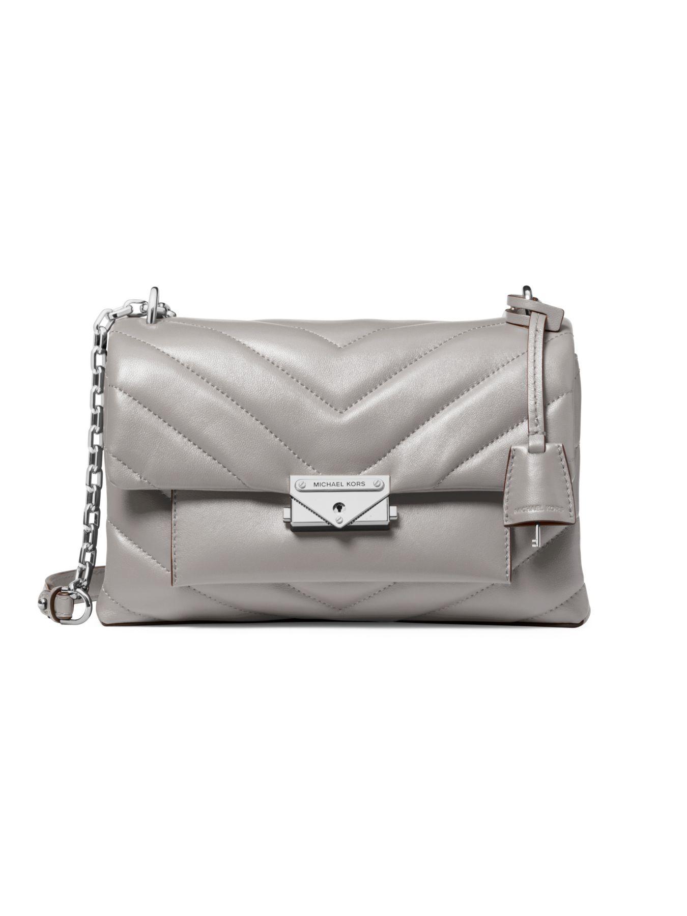 MICHAEL Michael Kors Medium Cece Quilted Leather Bag in Gray | Lyst