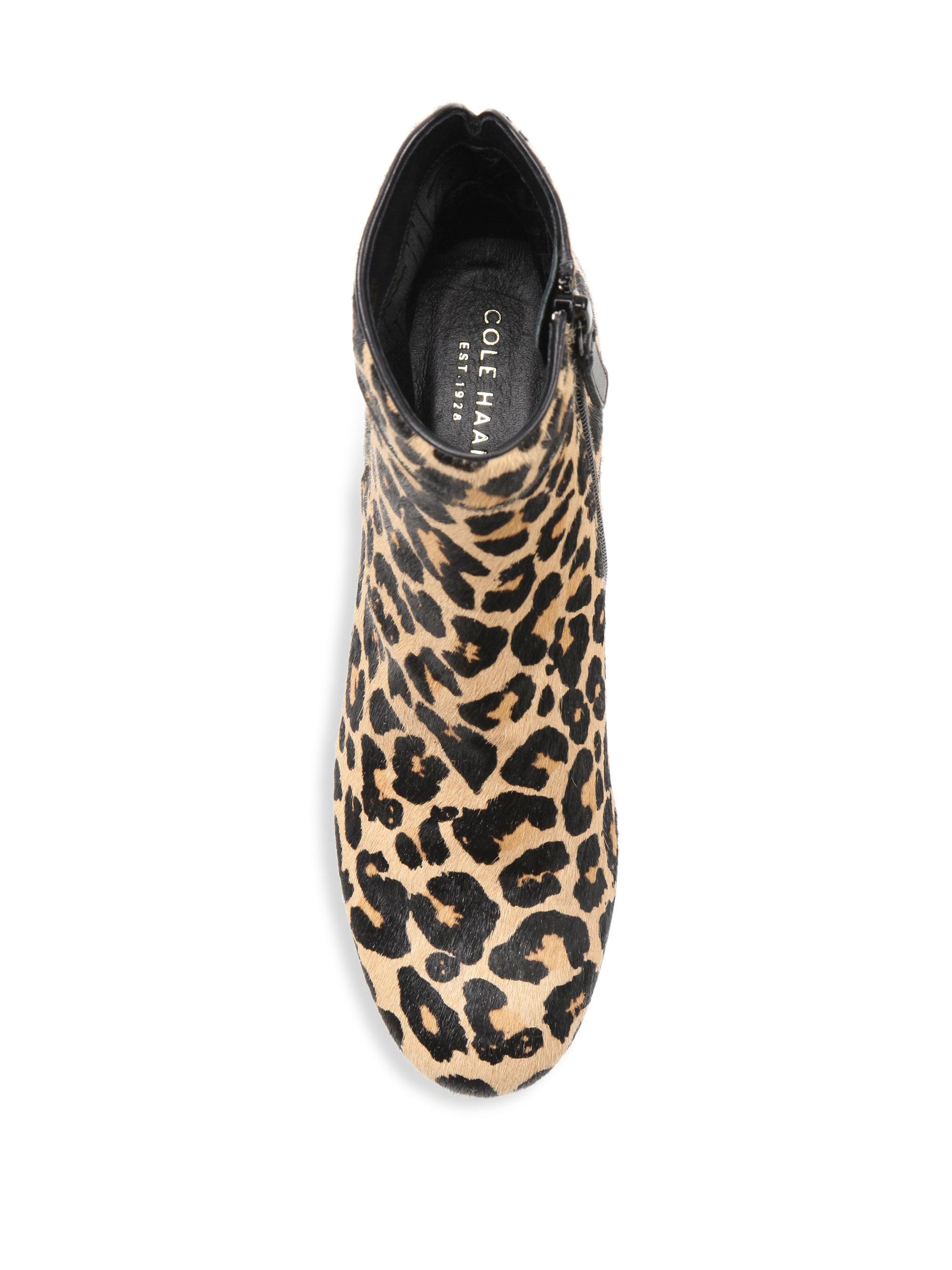 cole haan arden grand bootie leopard