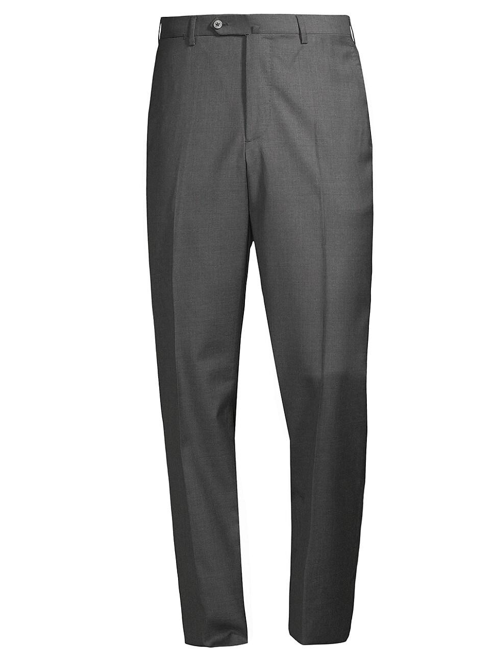 Isaia Sanita Wool Dress Pants in Gray for Men | Lyst