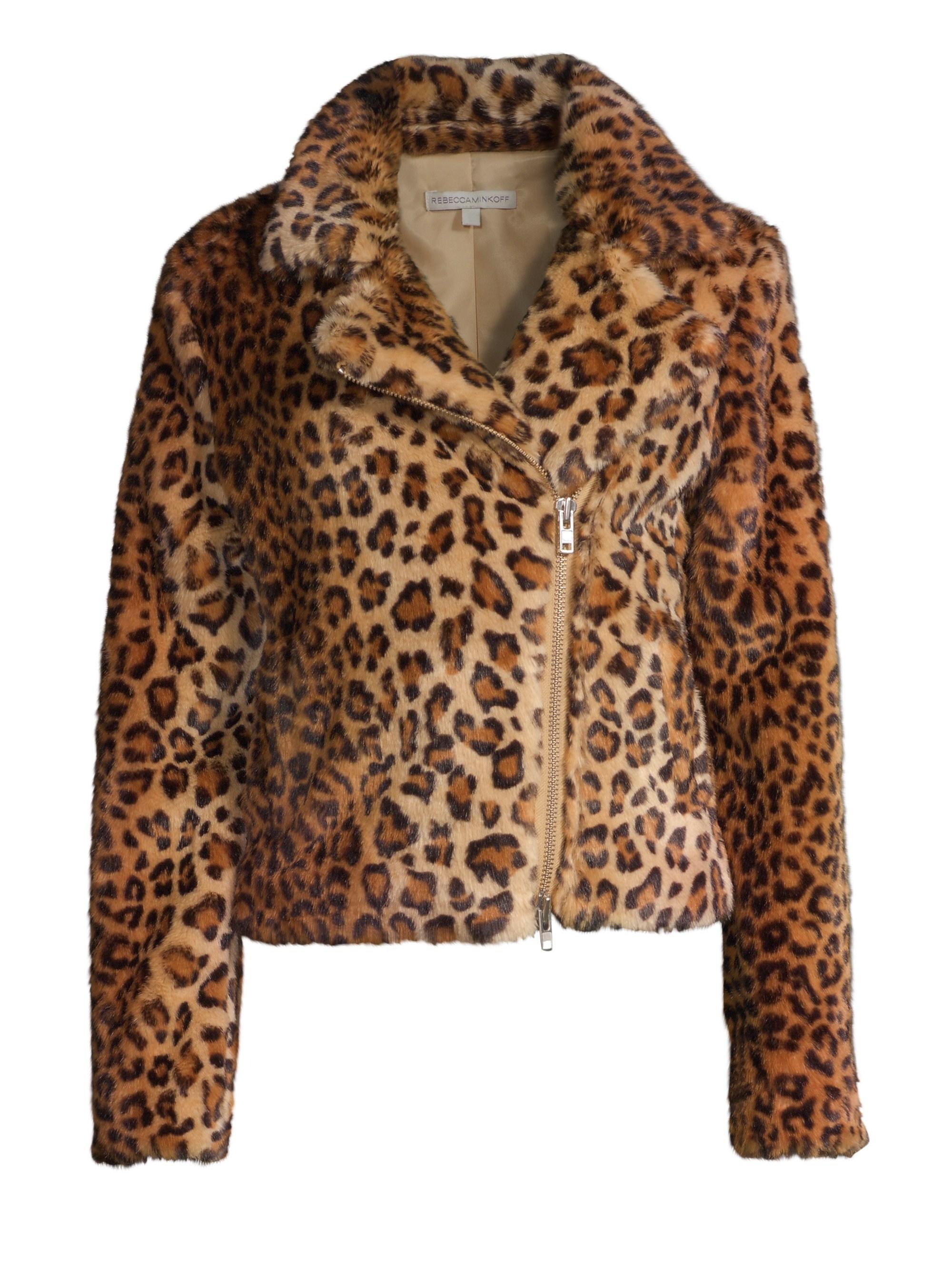 Rebecca Minkoff Women s Hudson Leopard Faux Calf Hair  