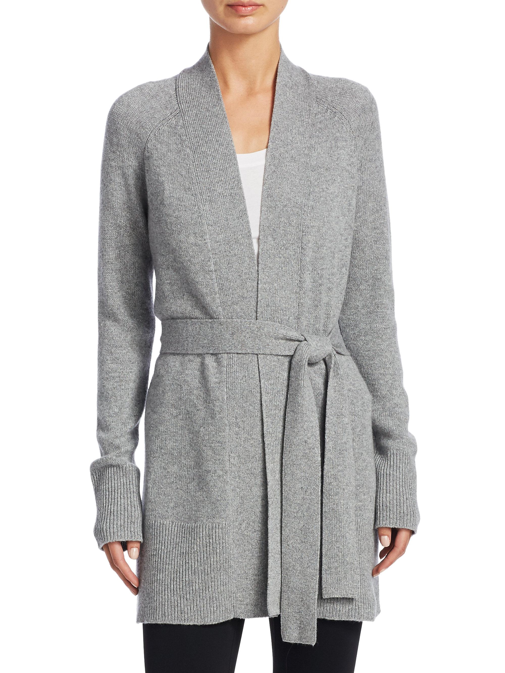 Theory Malinka Cashmere Cardigan in Grey (Gray) - Lyst