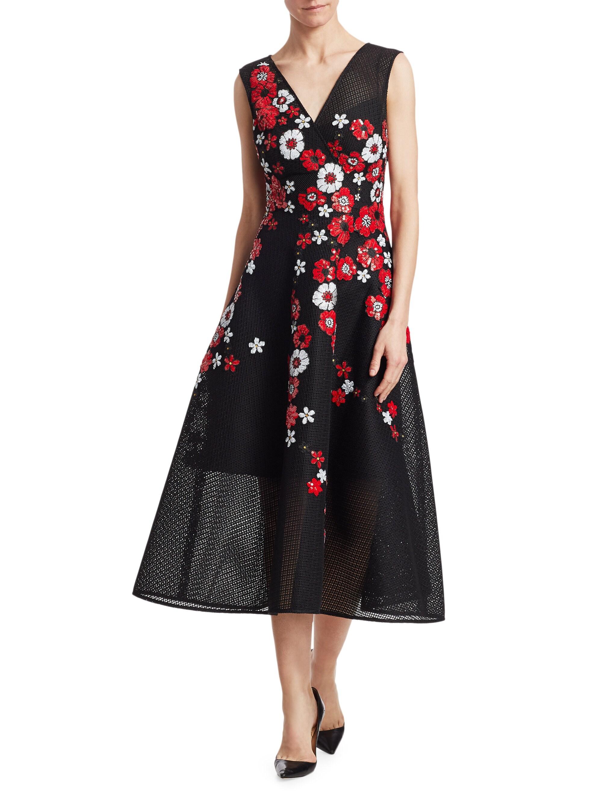 sequin floral gown