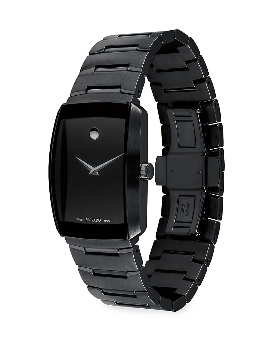 movado rectangular men's watch