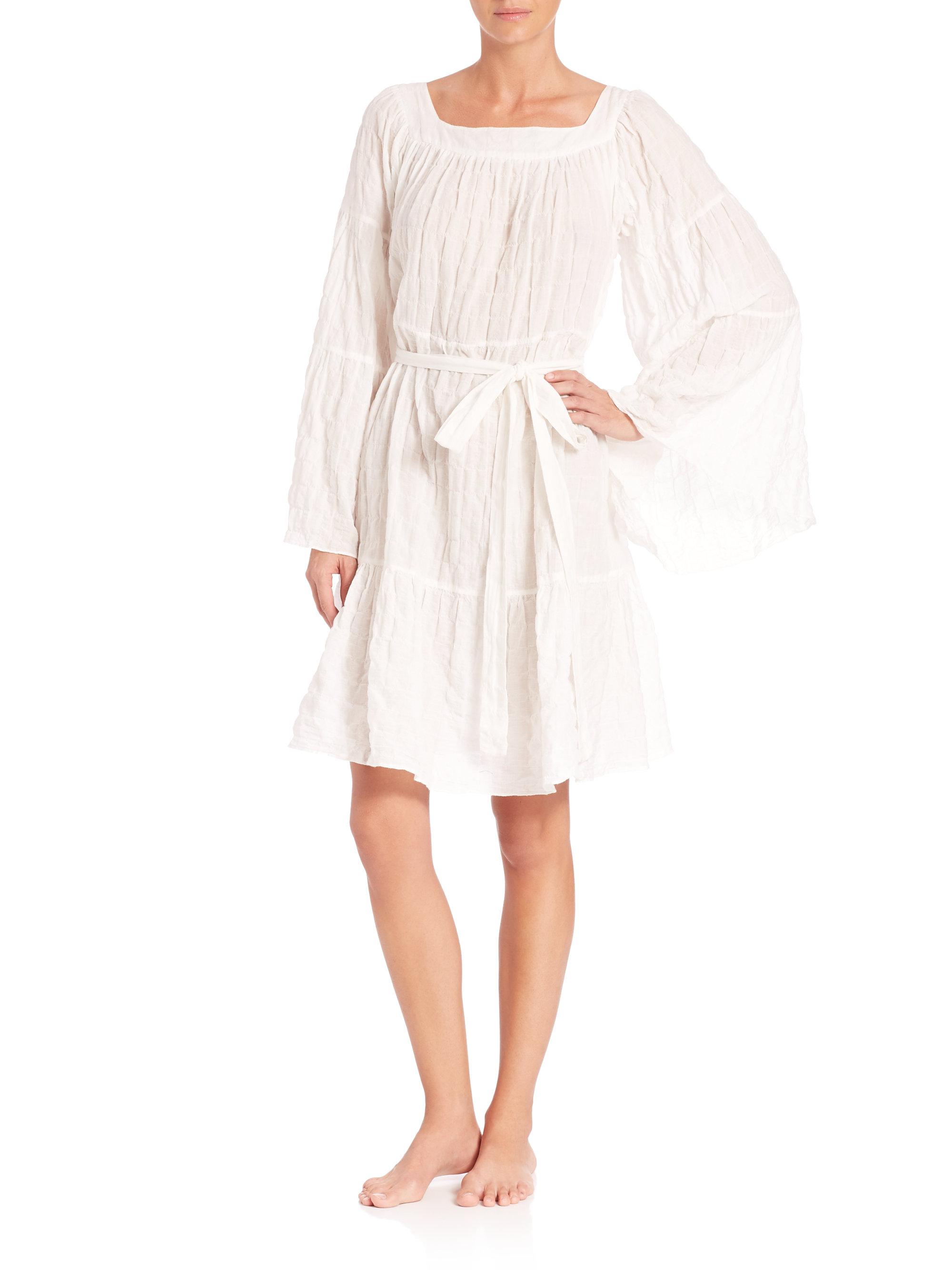 white peasant dress short