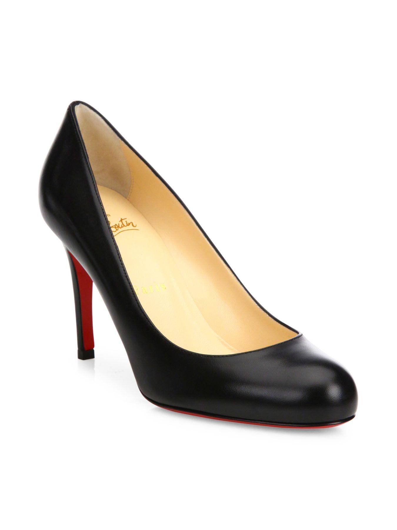 Christian Louboutin Simple 85 Leather Pumps in Black Save 3 Lyst