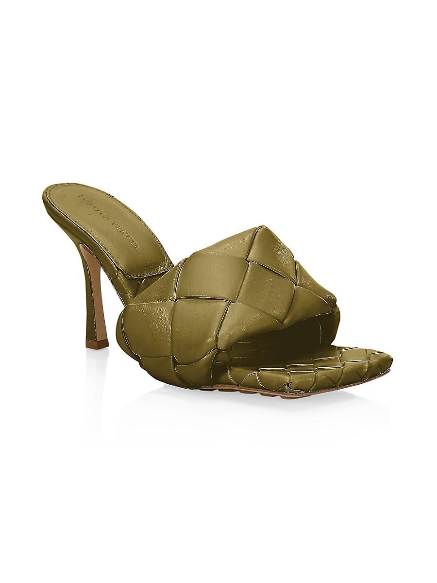 Bottega Veneta Lido Leather Mules In Military Green Green Lyst