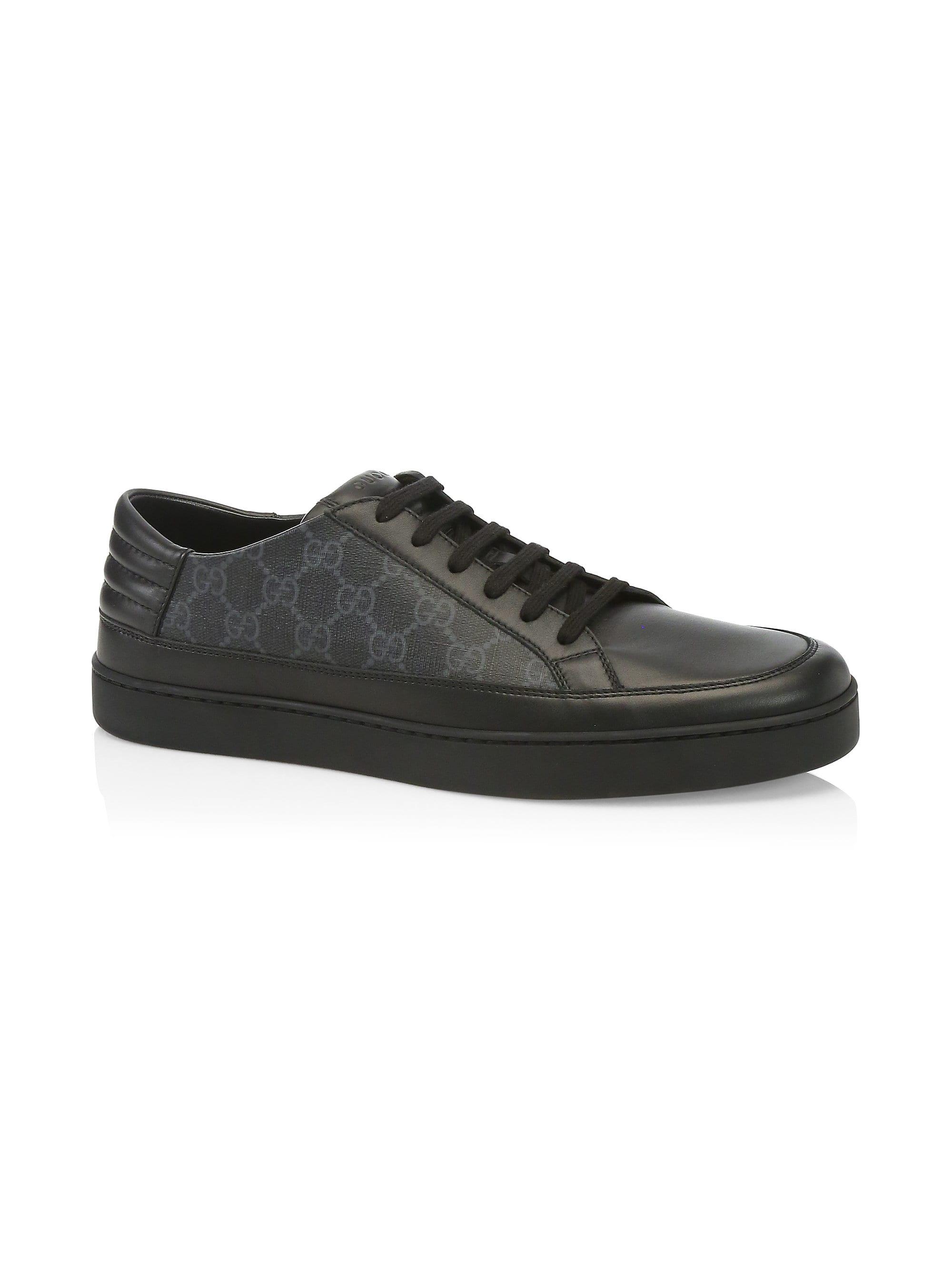 Gucci Men's Common GG Supreme Low-top Sneakers in Black for Men | Lyst