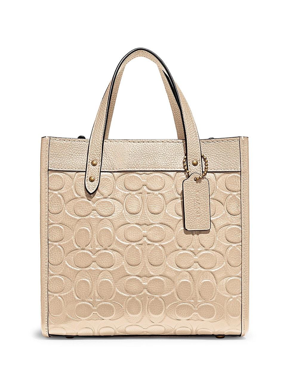 COACH Signature Leather Field Tote 22 in Ivory (White) - Lyst