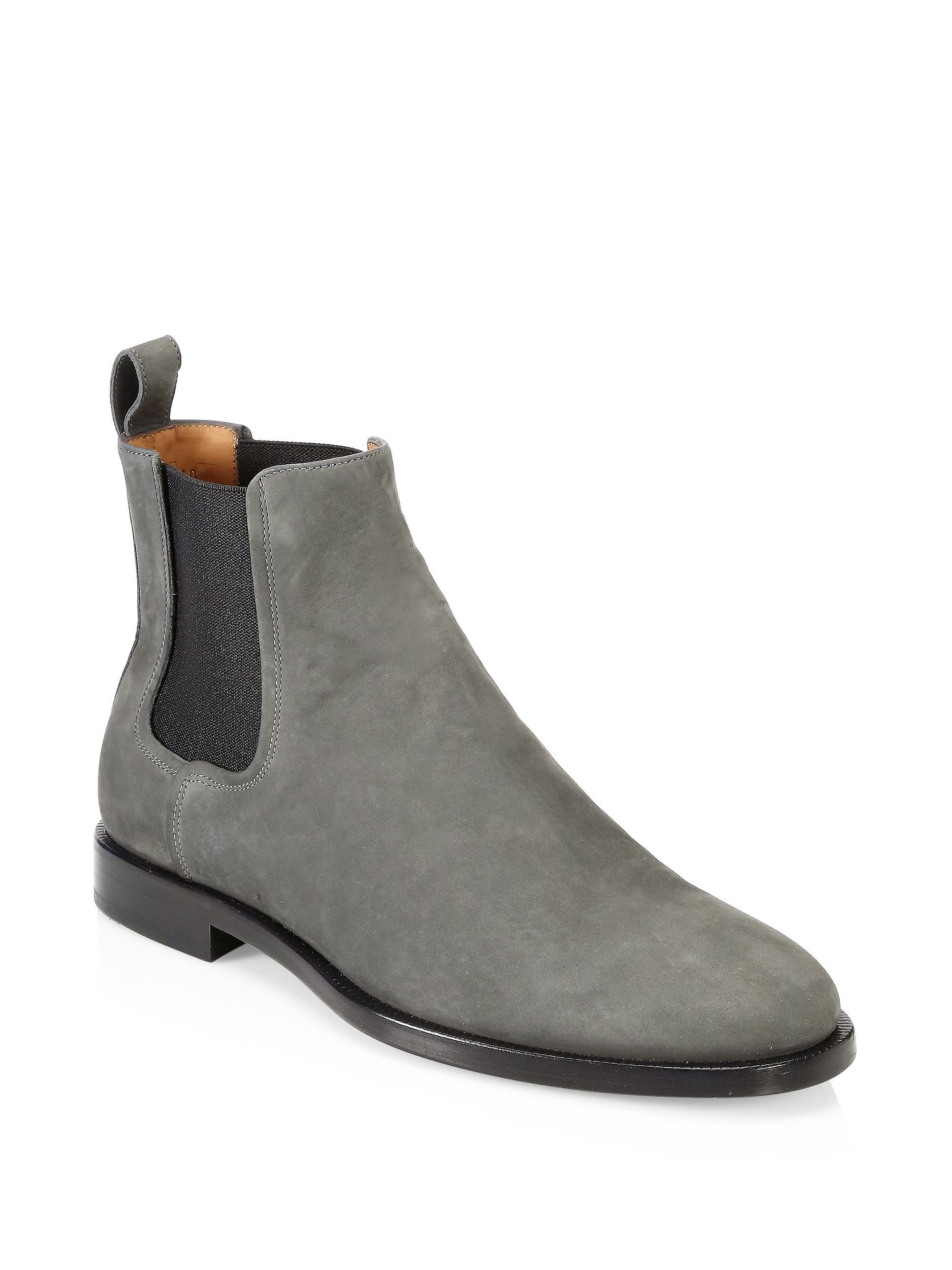 Lanvin Suede Chelsea Boots in Gray for Men - Lyst