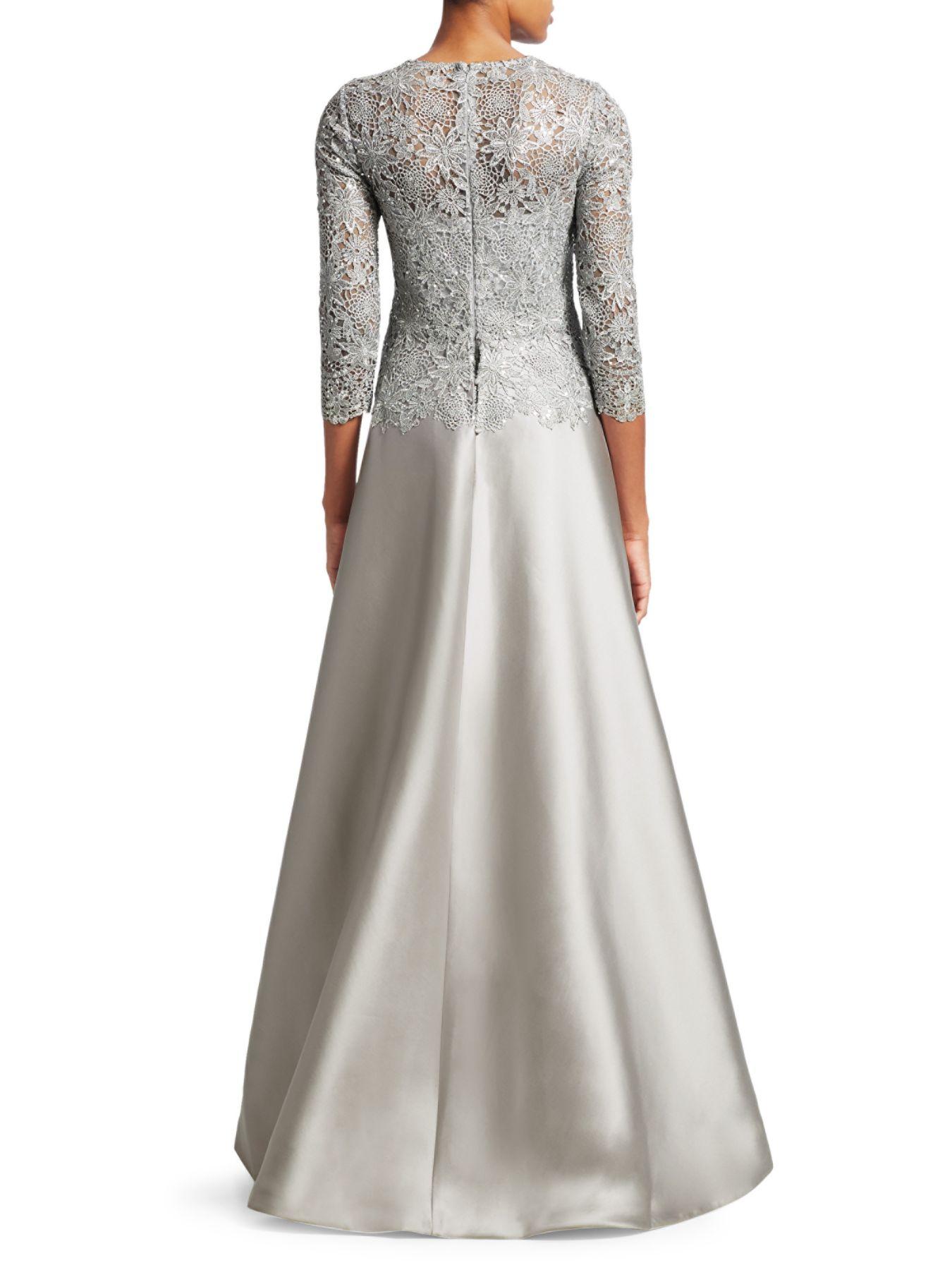 teri jon silver gown