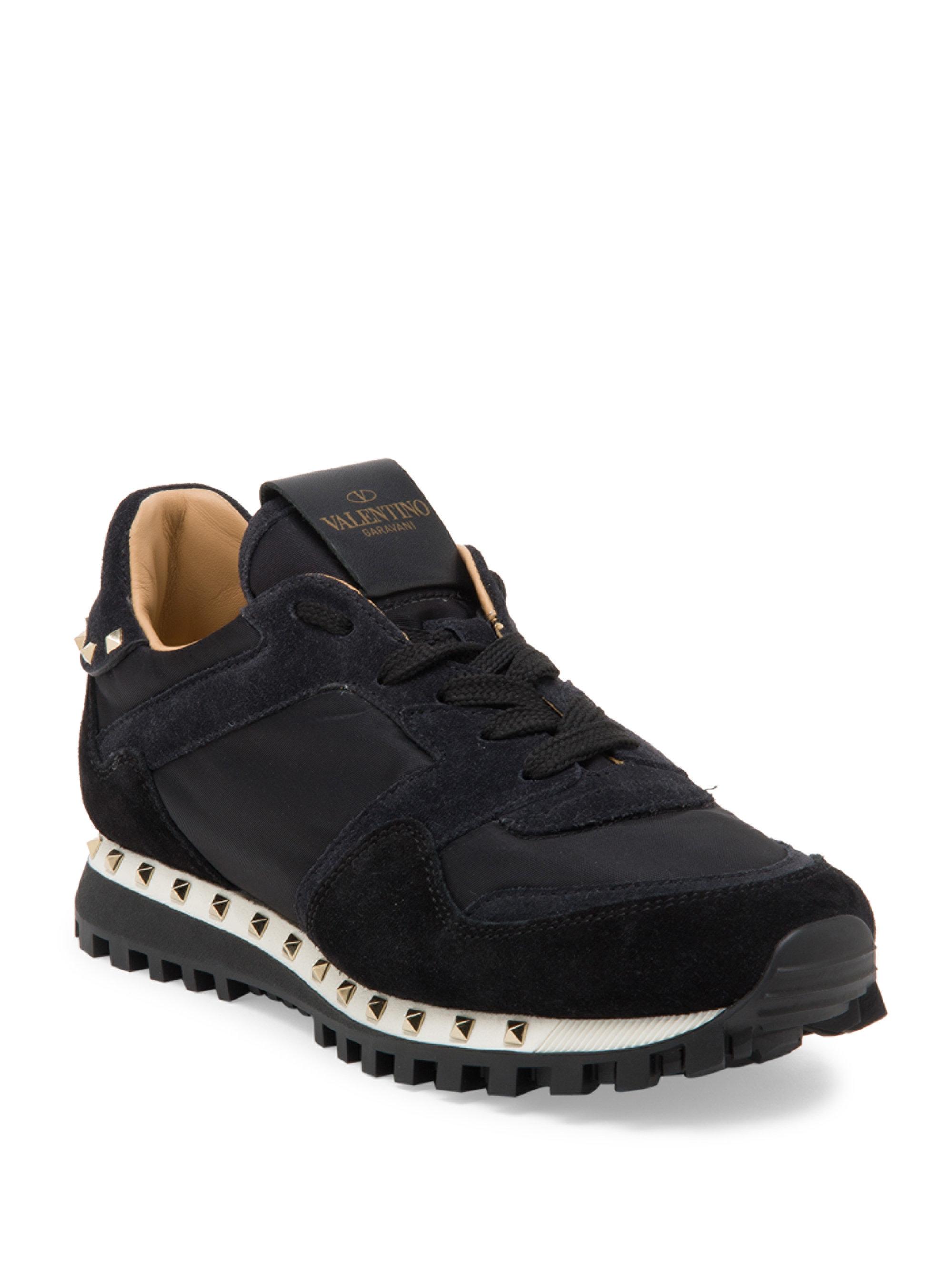 valentino women 39 s women 39 s studded suede sneakers black chanel saks