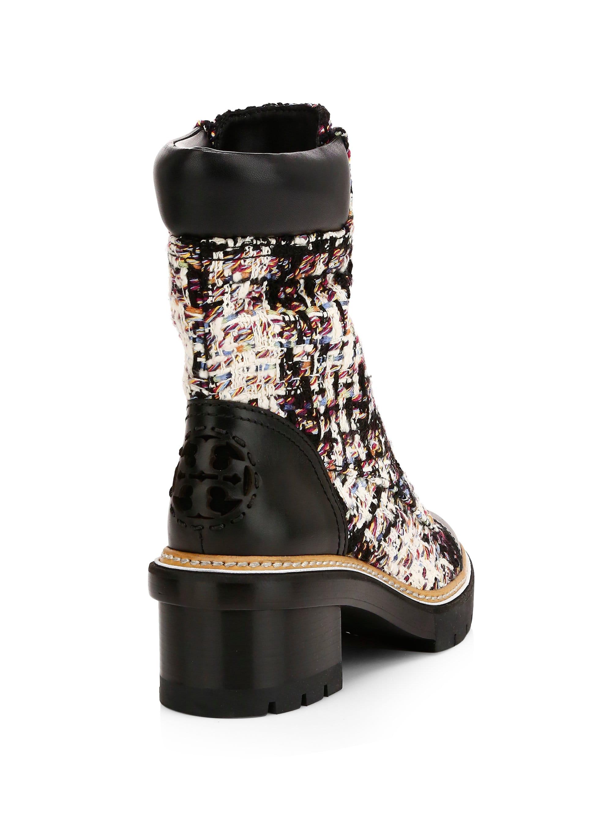 tory burch tweed boots
