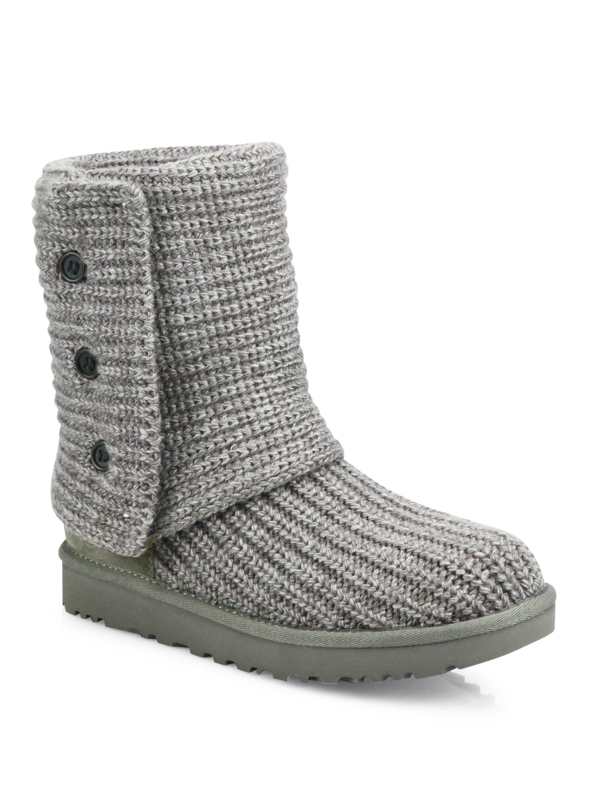 Lyst - Ugg Classic Cardy Knit Boots in Gray