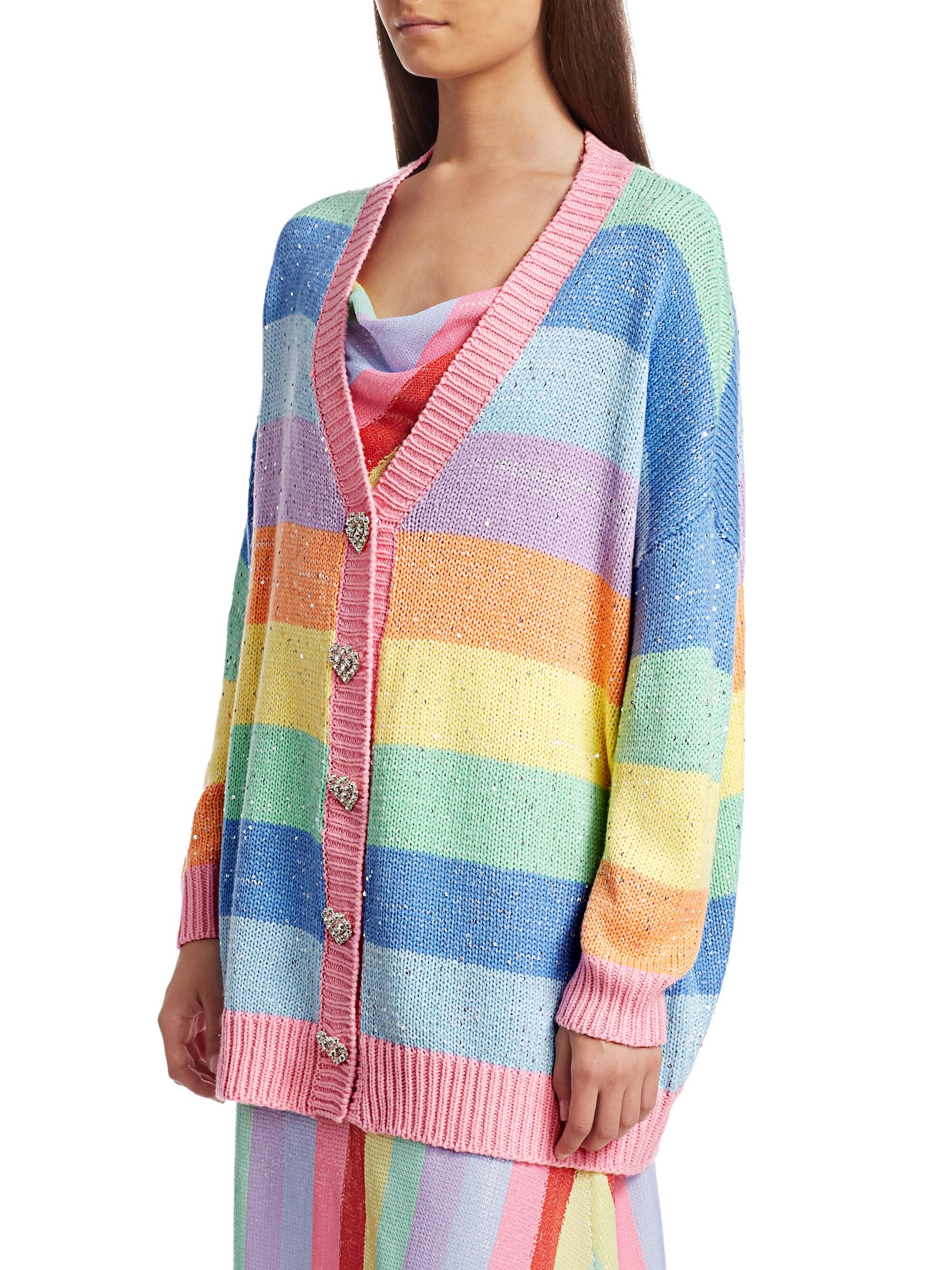 rainbow sequin cardigan