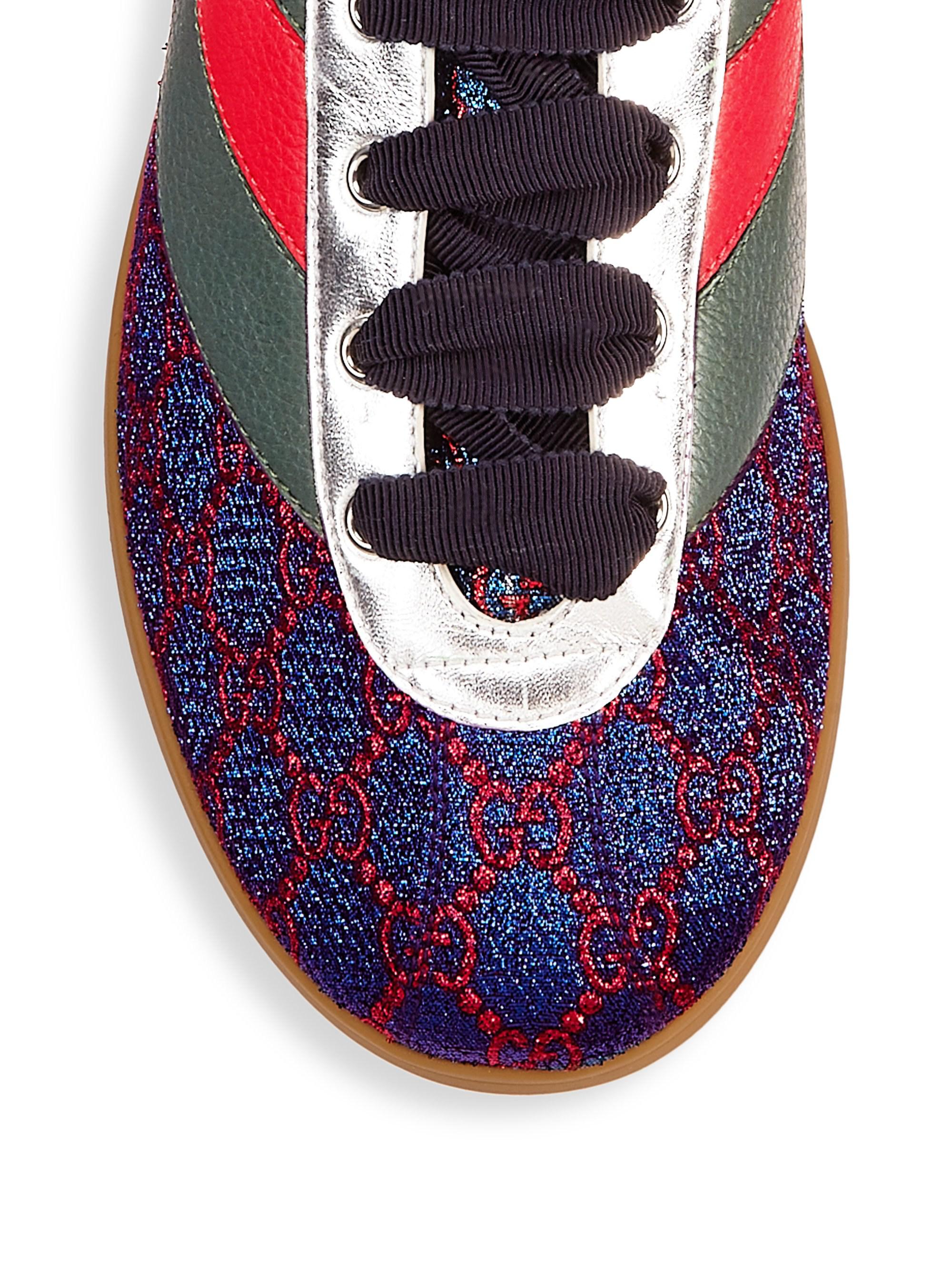 falacer lurex gg sneaker with web