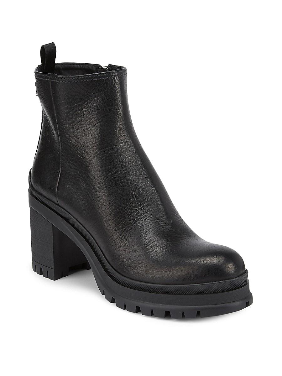 prada 55 leather ankle boots